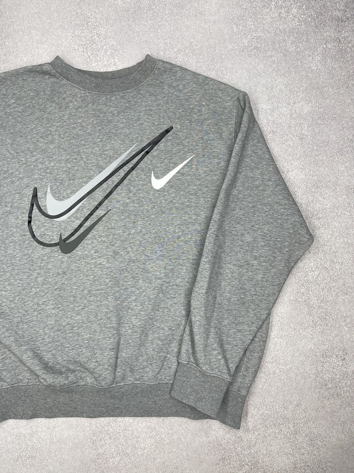 Nike × Nike ACG Mens Nike Multi Swoosh Big Logo Grey Sweatshirt Oversized Size US M / EU 48-50 / 2 - 3 Thumbnail
