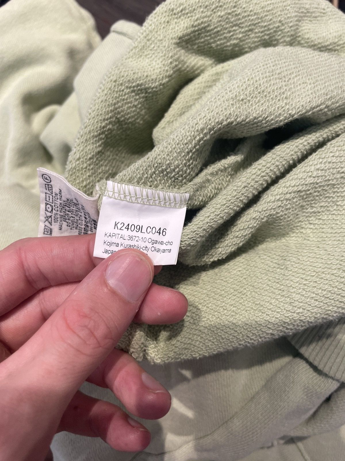 Kapital Kapital Logo Hoodie Seafoam Size 3 Size US L / EU 52-54 / 3 - 7 Thumbnail