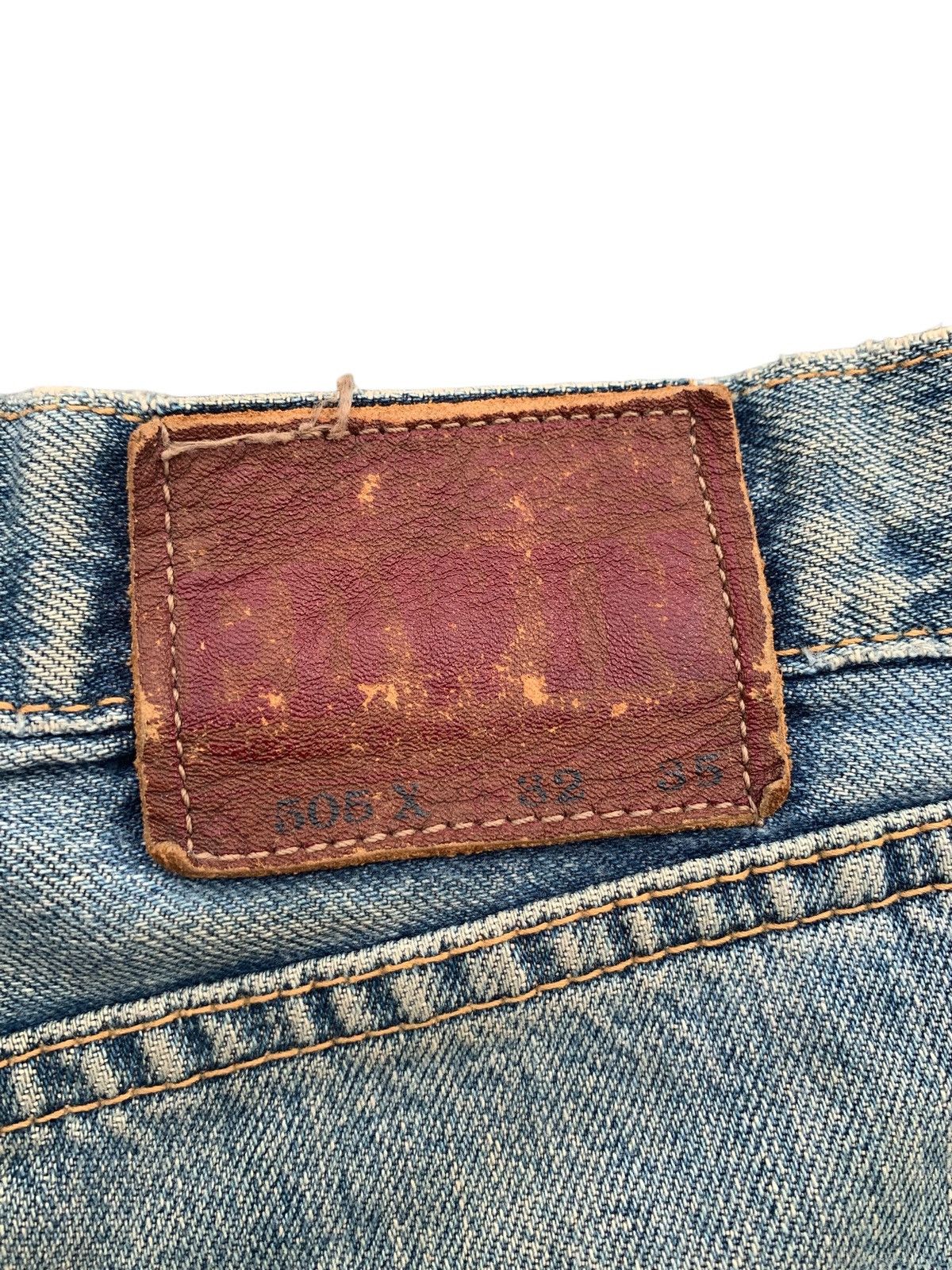 Kapital VINTAGE EDWIN 505 SELVEDGE SHORT JAPANESE DISTRESSED DENIM Size US 31 - 6 Thumbnail