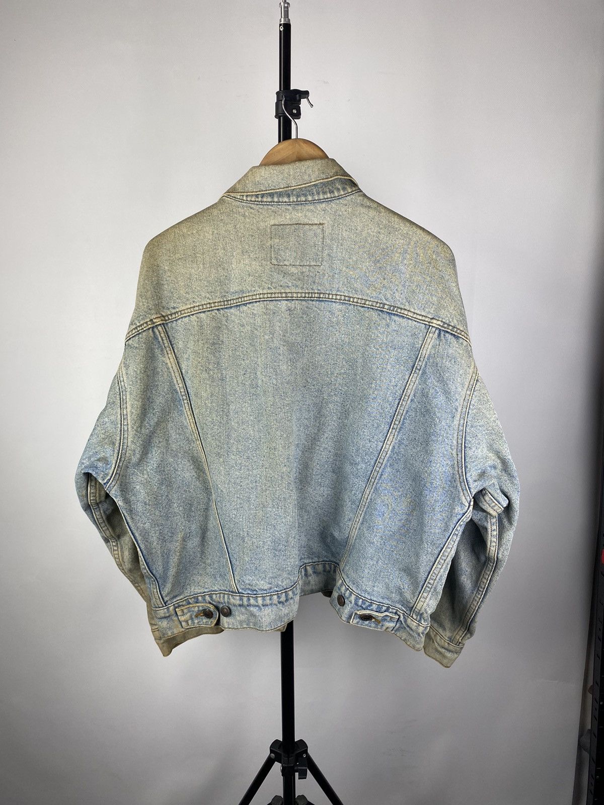 Levi's × Vintage 80s🔥Levis 598 Usa Blue Dirty Vntg Insulated Denim Jacket Size US L / EU 52-54 / 3 - 16 Thumbnail