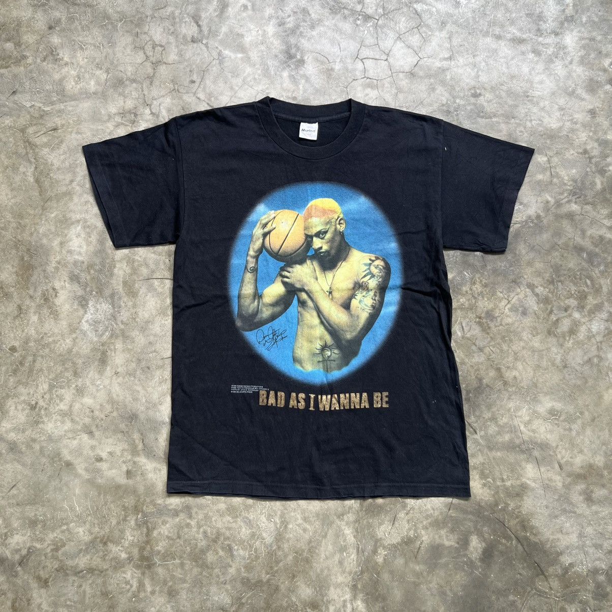Vintage Vintage 90s Dennis Rodman T-Shirt Size US L / EU 52-54 / 3 - 1 Thumbnail