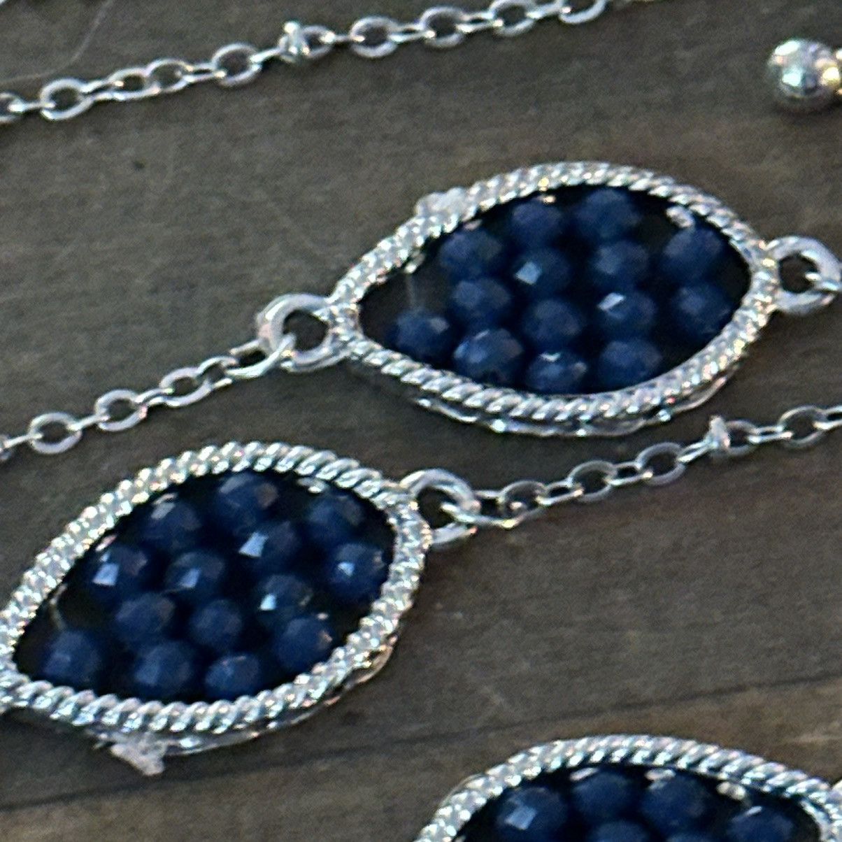 Other Beaded teardrop link silver tone necklace Size ONE SIZE - 3 Thumbnail