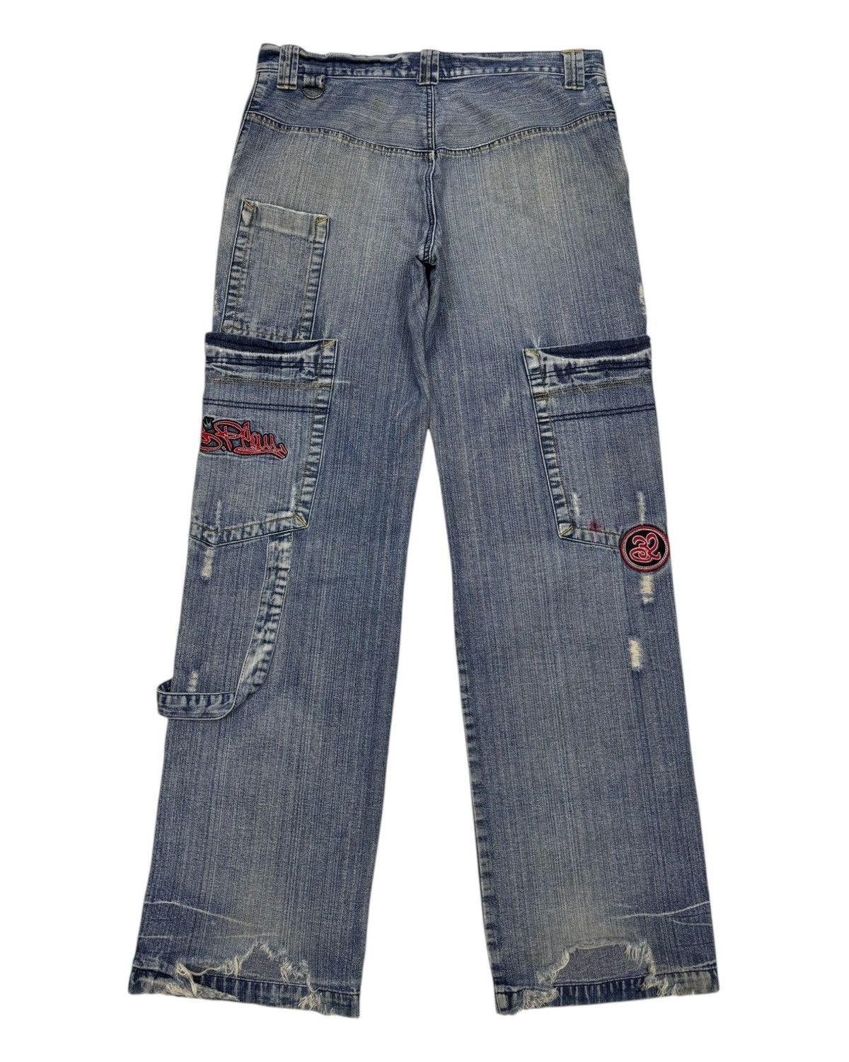 JNCO 🔥BAGGY JEANS MULTI POCKET DENIM FOX JEANS MENSWEAR HYPE Size US 35 - 2 Thumbnail