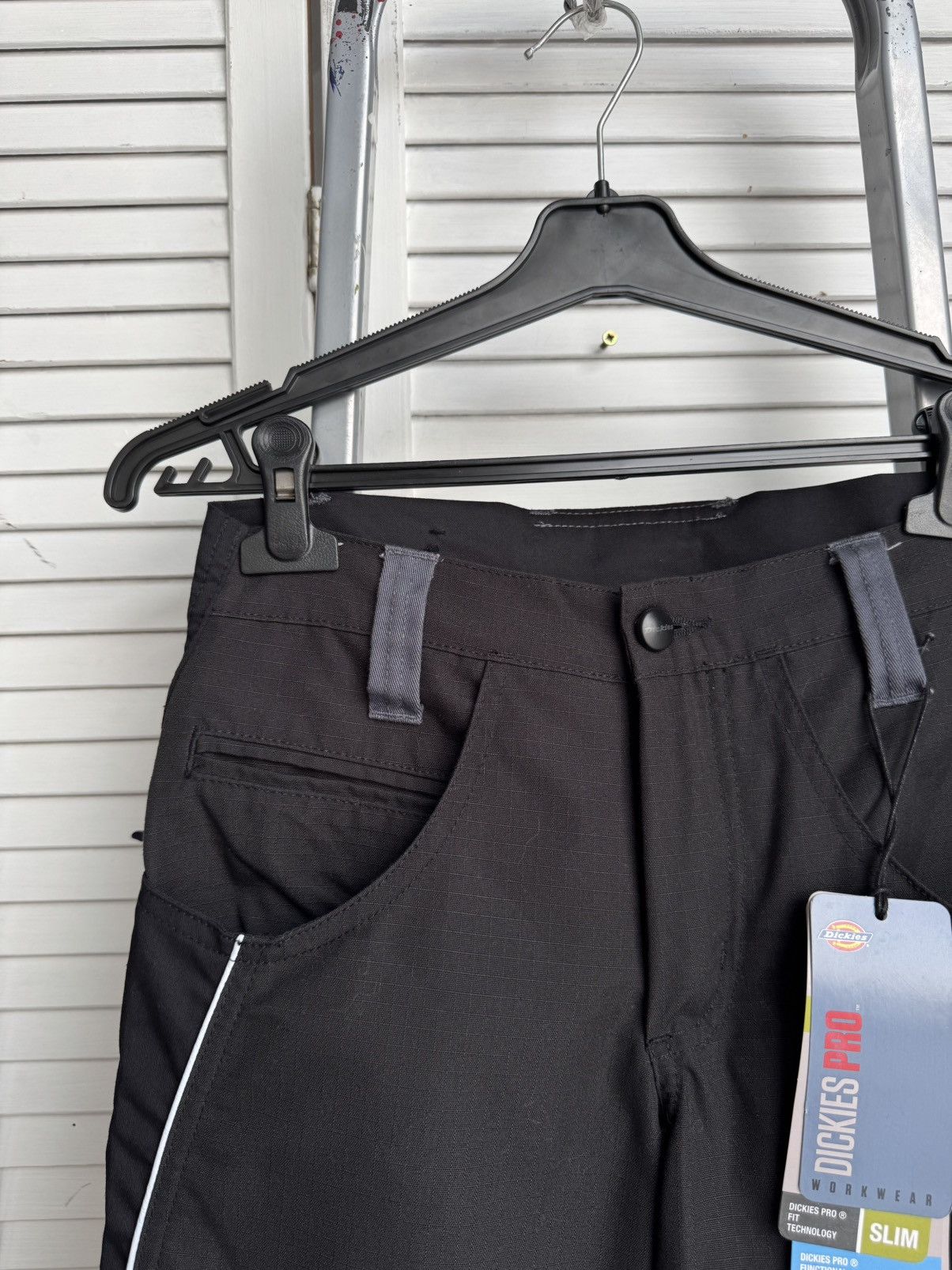 Dickies Dickies Pro Workwear Pants Cordura Reflective Cargo Black Size US 27 - 16 Thumbnail