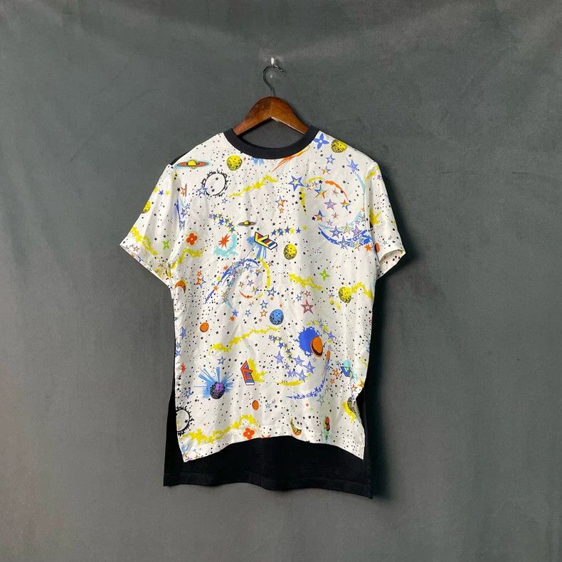 Louis Vuitton Black and white planet colorful printed shor