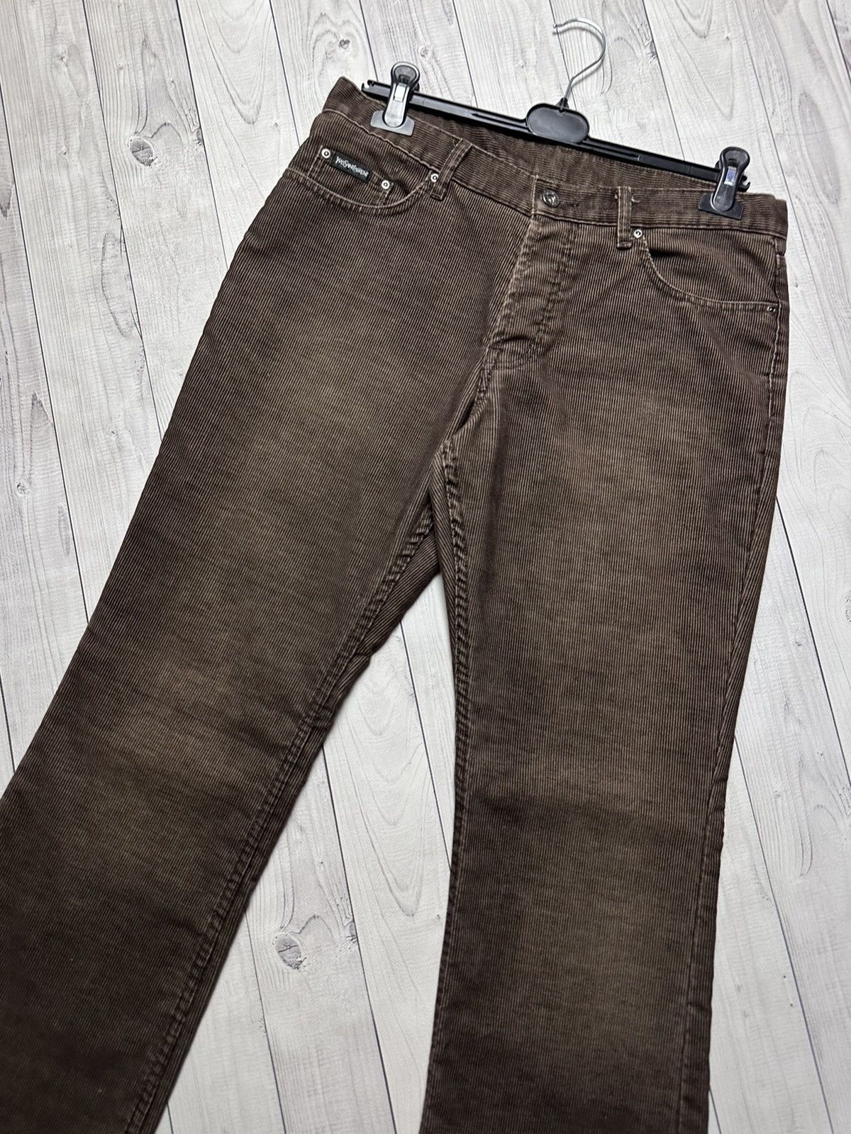 Vintage × Yves Saint Laurent Vintage Yves Saint Laurent denim jeans velvet size 34 logo Size US 33 - 6 Thumbnail