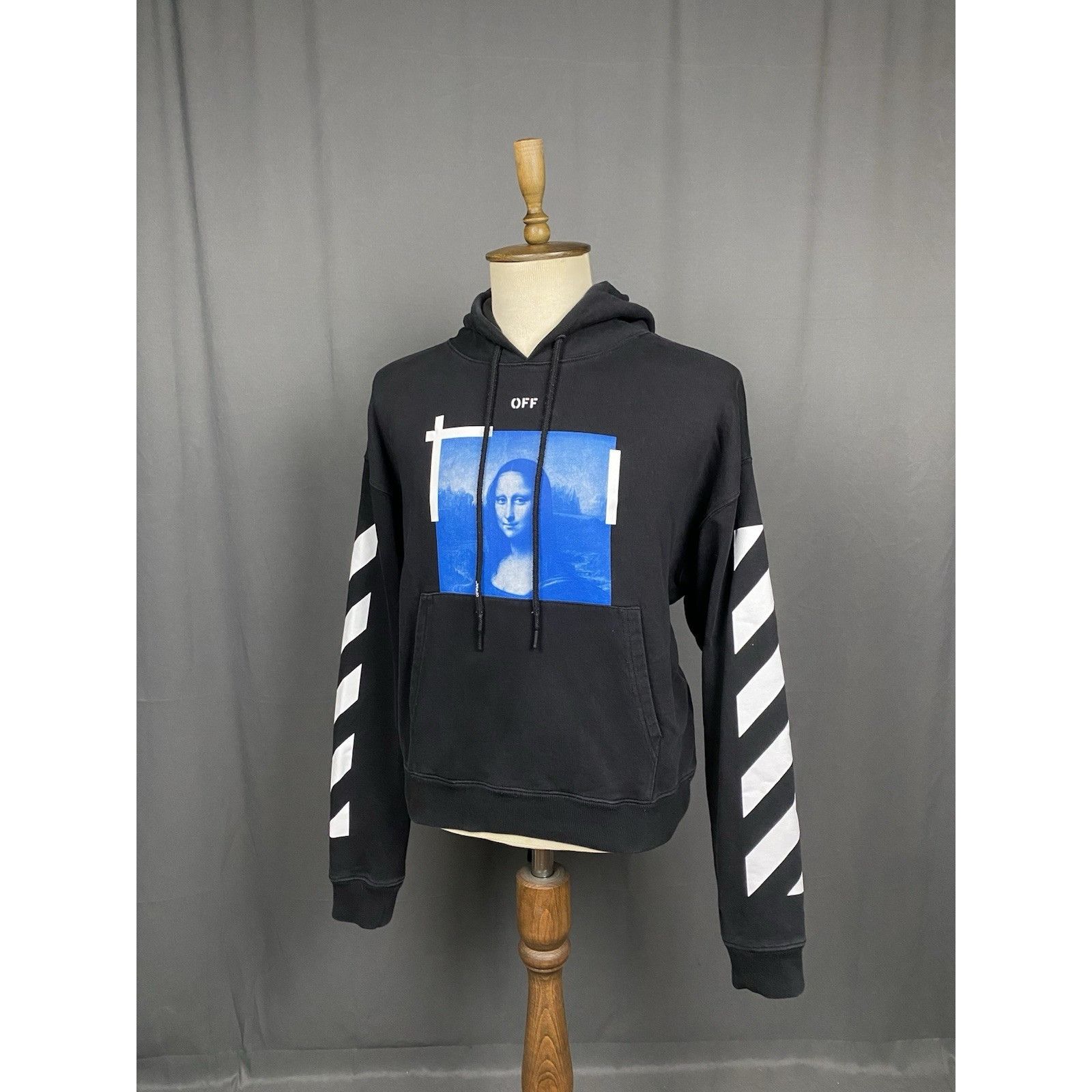 Off-White Off-White Auth Mona Lisa Big Logo Men's Black Hoodie Sweater Size US L / EU 52-54 / 3 - 4 Thumbnail