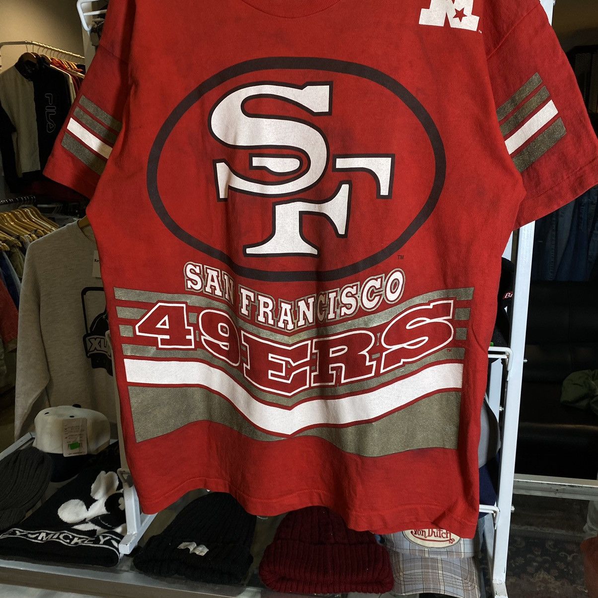 NFL Vintage 90s San Francisco 49ERS OVP NFL Tee Single Stitch Size US XL / EU 56 / 4 - 4 Thumbnail