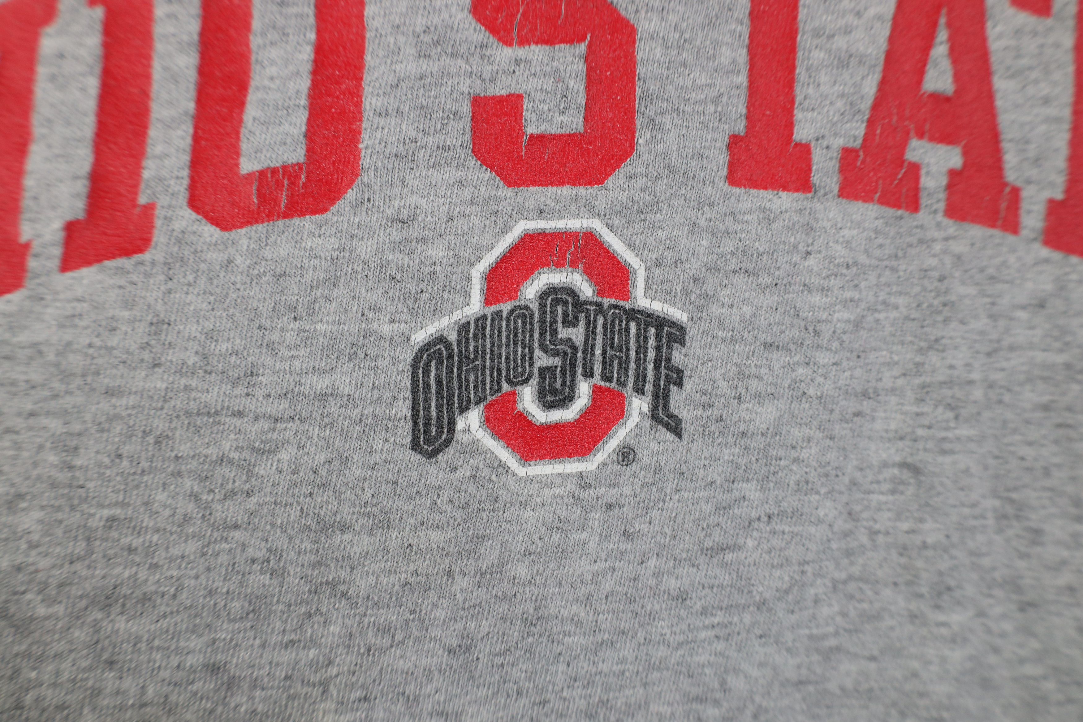 Vintage Vintage 90s Y2K Ohio State University T-Shirt Heather Gray Size US XL / EU 56 / 4 - 5 Thumbnail