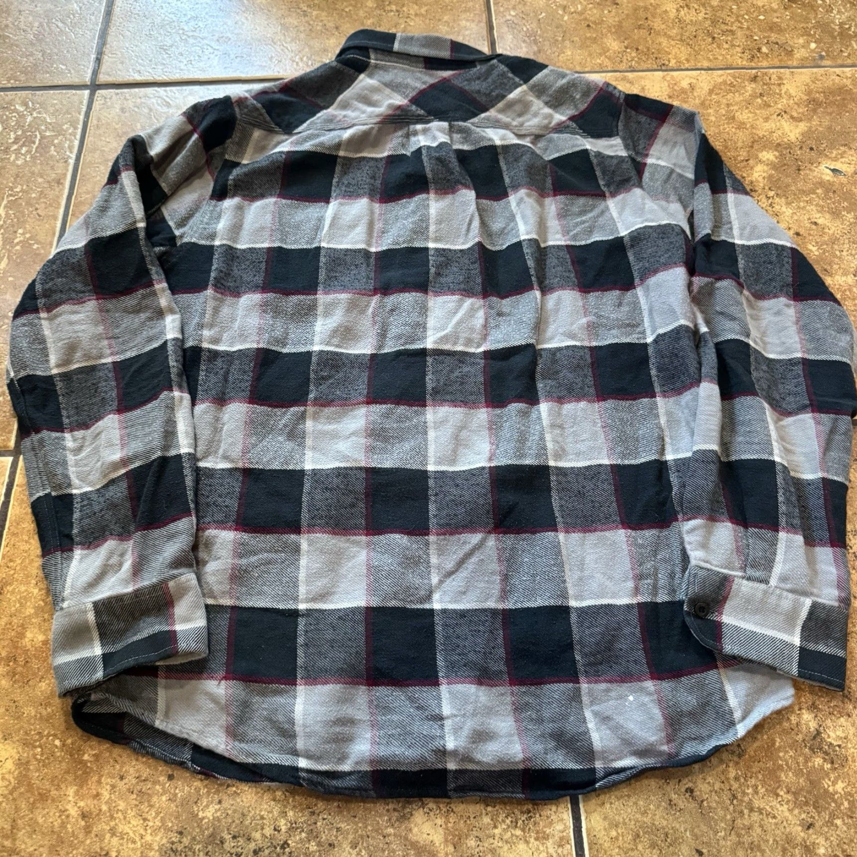 Emerica VINTAGE Emerica HSU Late Nights Skateboarding Flannel Button Up Shirt Mens L Gray Plaid Night Size US L / EU 52-54 / 3 - 5 Thumbnail