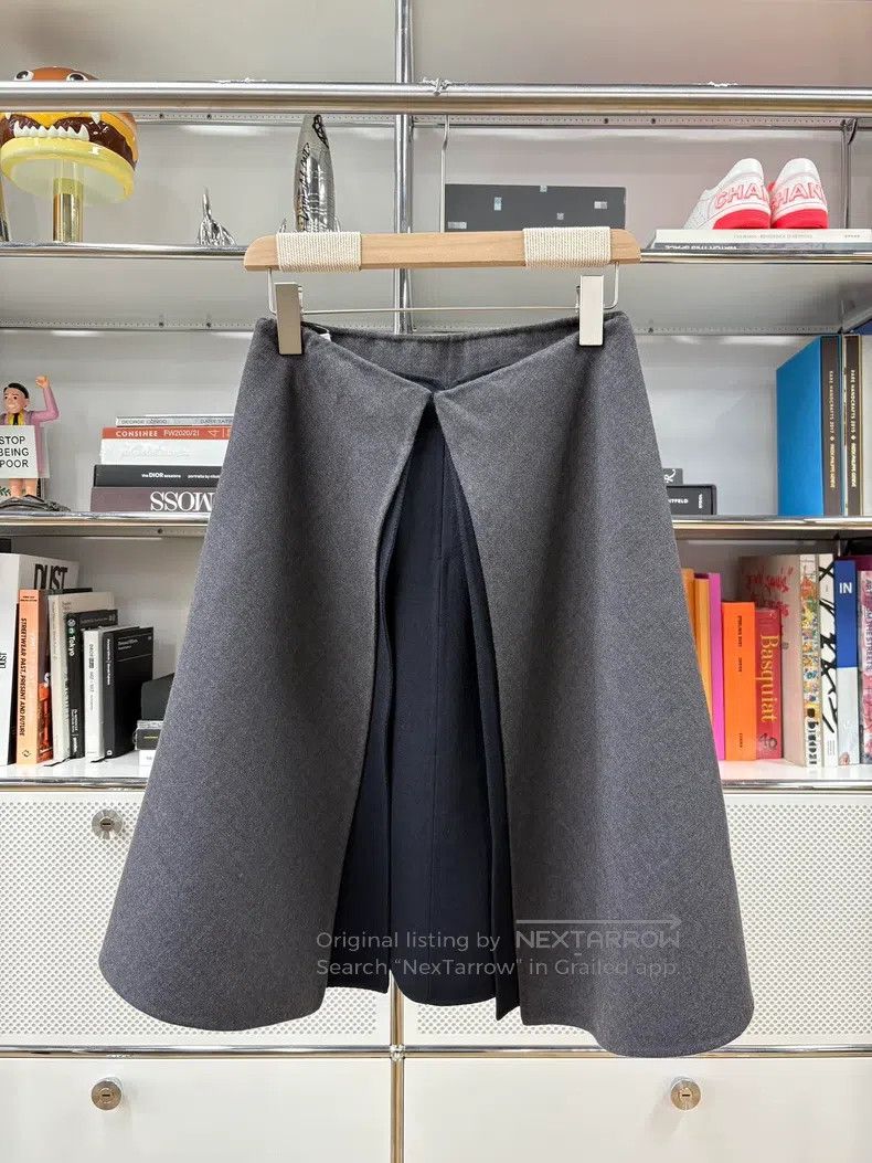 Dior Dior Gray and blue double-layer A-shaped short skirt Size 24" / US 00 / IT 34 - 1 Thumbnail