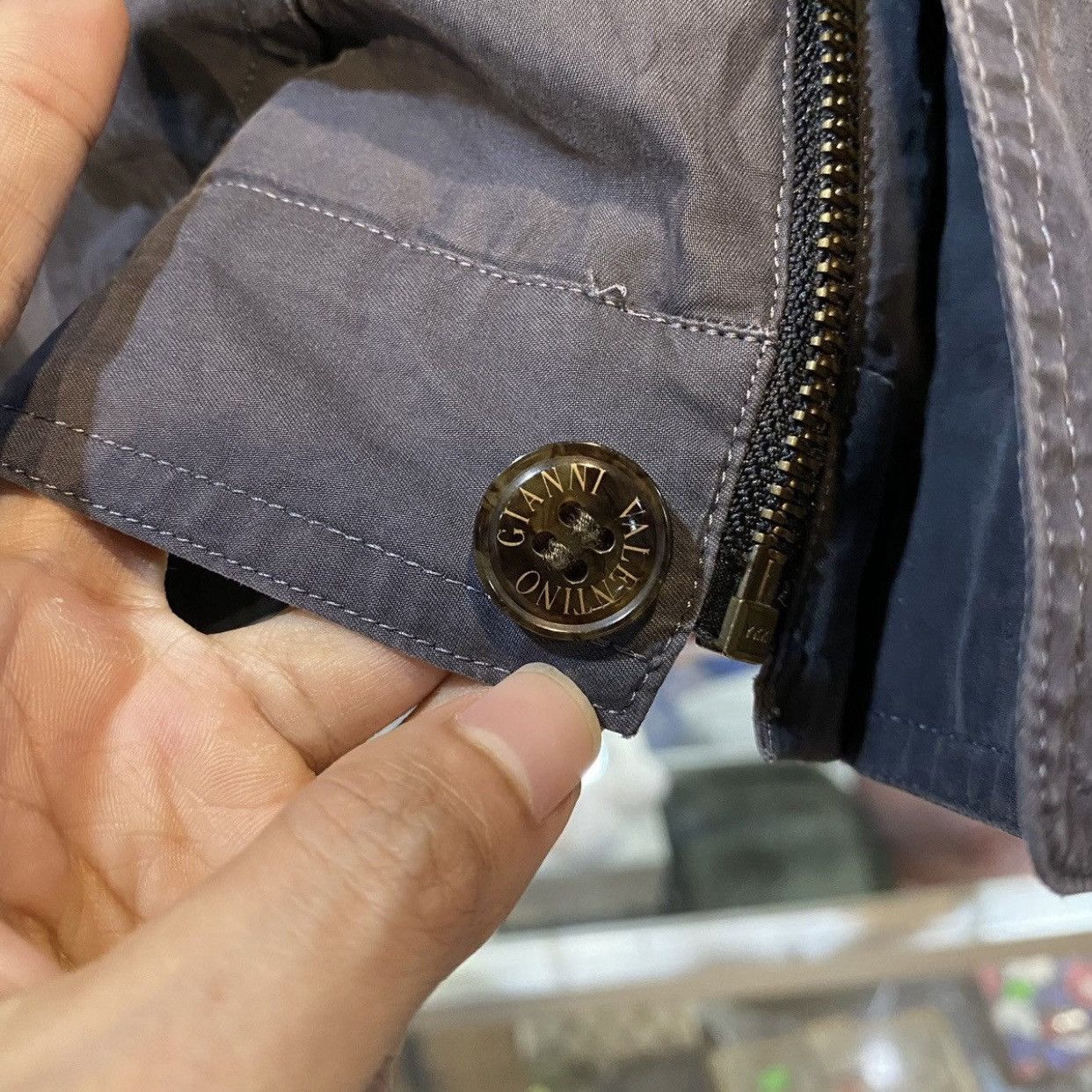 Gianni Valentino Vintage Gianni Valentino Italy Faded Bomber Jacket Size US M / EU 48-50 / 2 - 11 Thumbnail