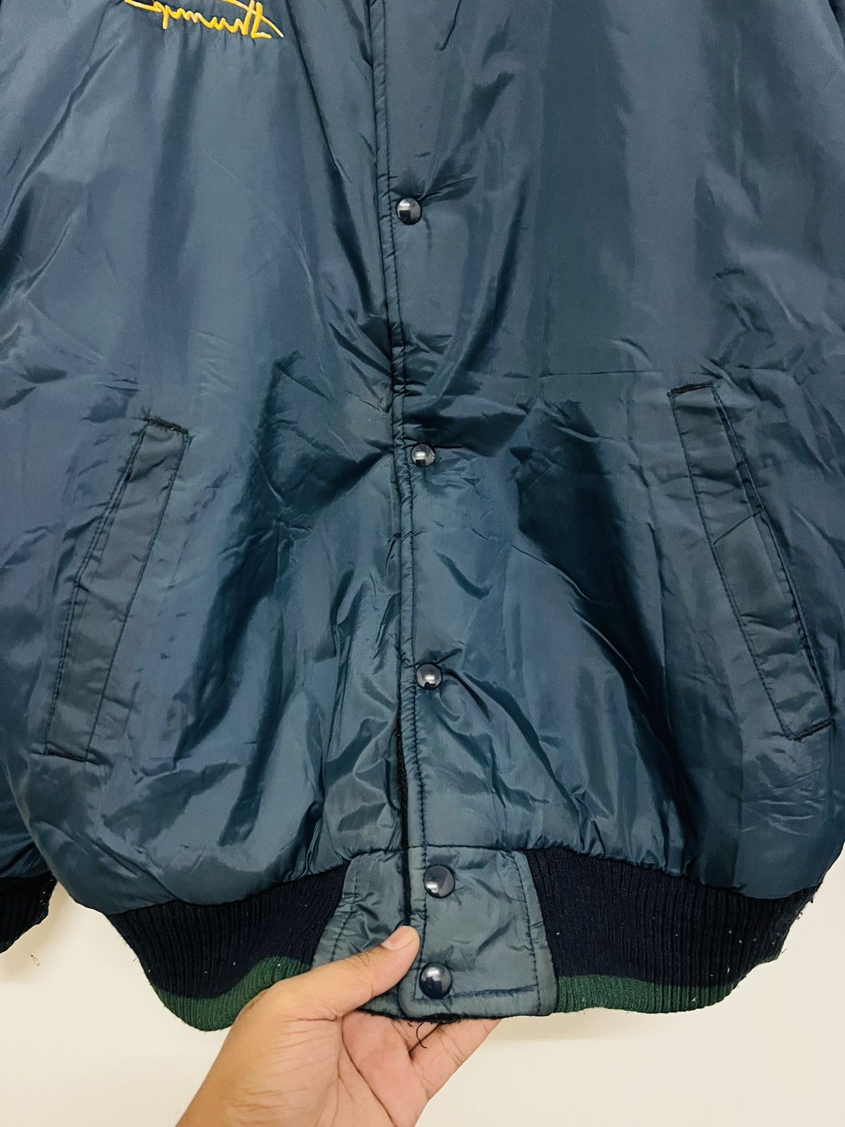 Vintage Vintage 80s Reversible Thump! Varsity Bomber Jacket Size US XL / EU 56 / 4 - 21 Thumbnail