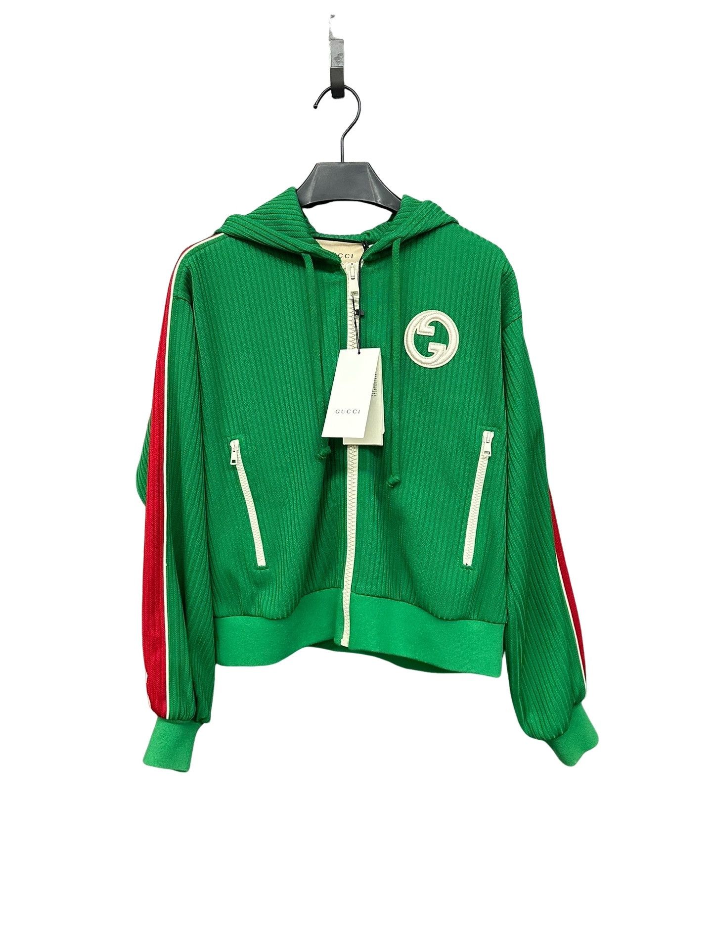 Gucci Gucci Stripe Interlocking G Hooded Jacket XXS Size US XXS / EU 40 - 1 Thumbnail