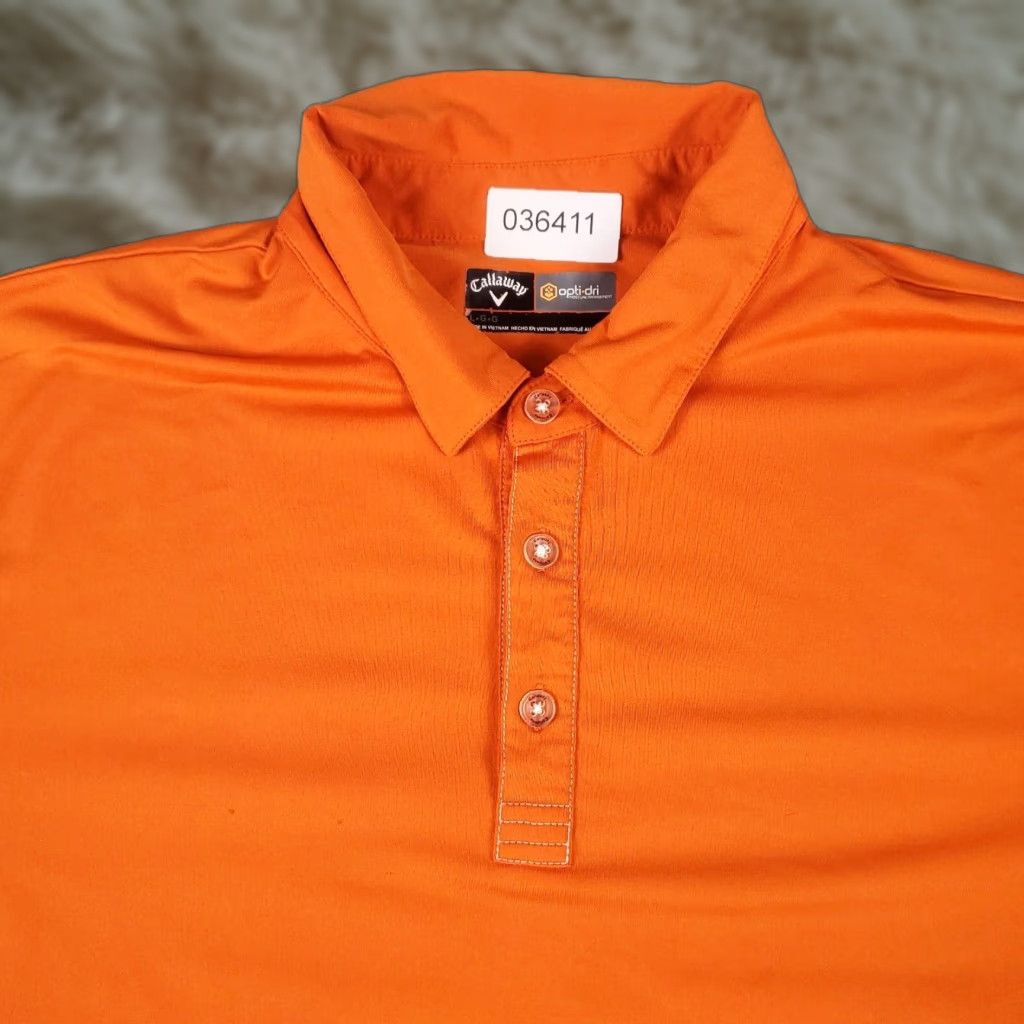 Callaway Callaway Polo Shirt Mens Large Orange Opti Fit Golf Casual Short Sleeve Shirt Polo Mens L Orange Callaway Golf Polo Shirt Size US L / EU 52-54 / 3 - 1 Thumbnail