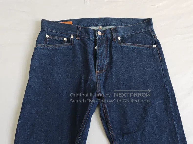 Hermes Hermes Men's Casual Denim Pants, Deep Blue, Pure Cotton, L Size US 40 / EU 56 - 2 Thumbnail