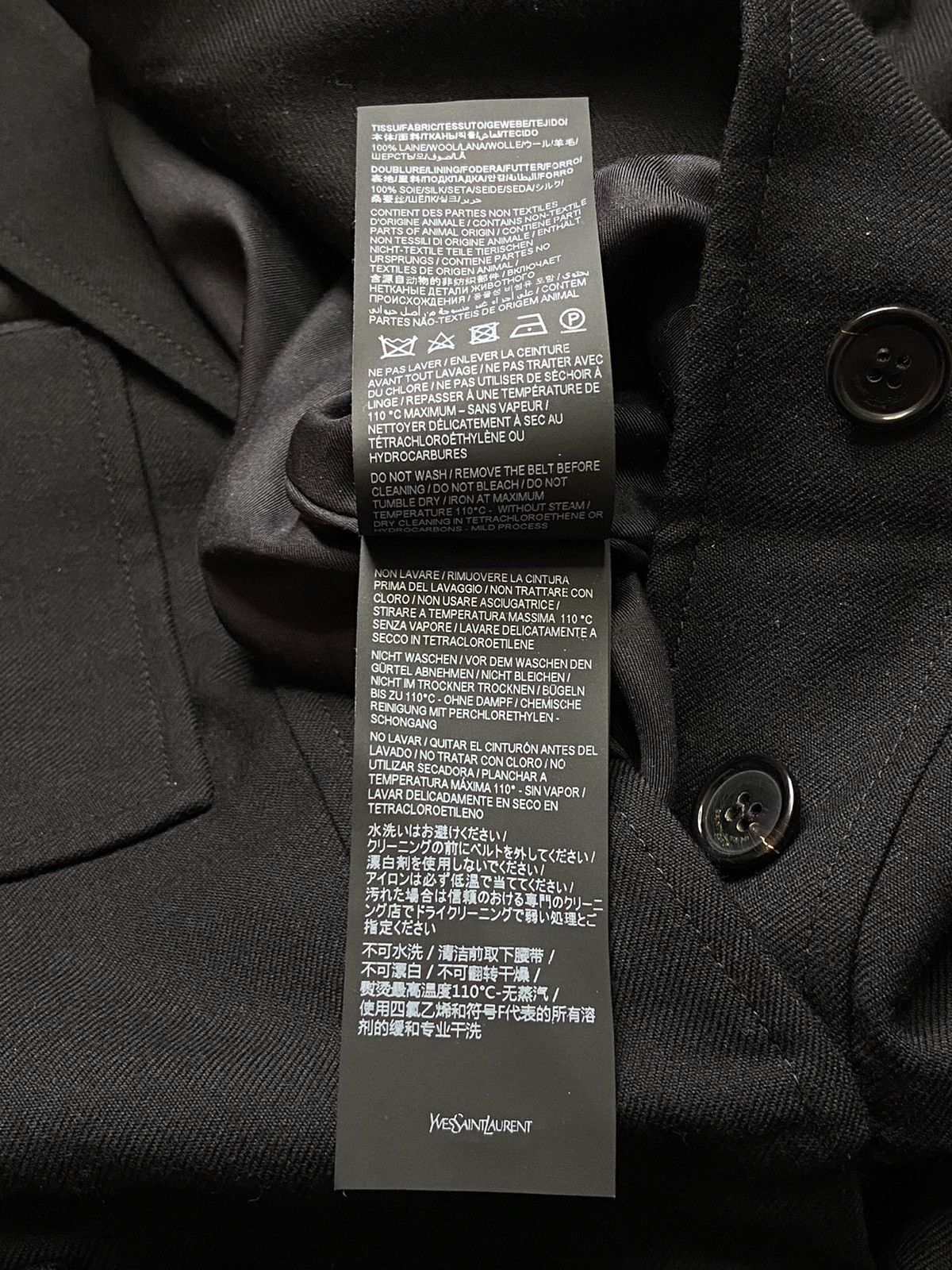 Saint Laurent Paris Saint Laurent Belted Jumpsuit Black Wool Size 30" / US 8 / IT 44 - 16 Thumbnail
