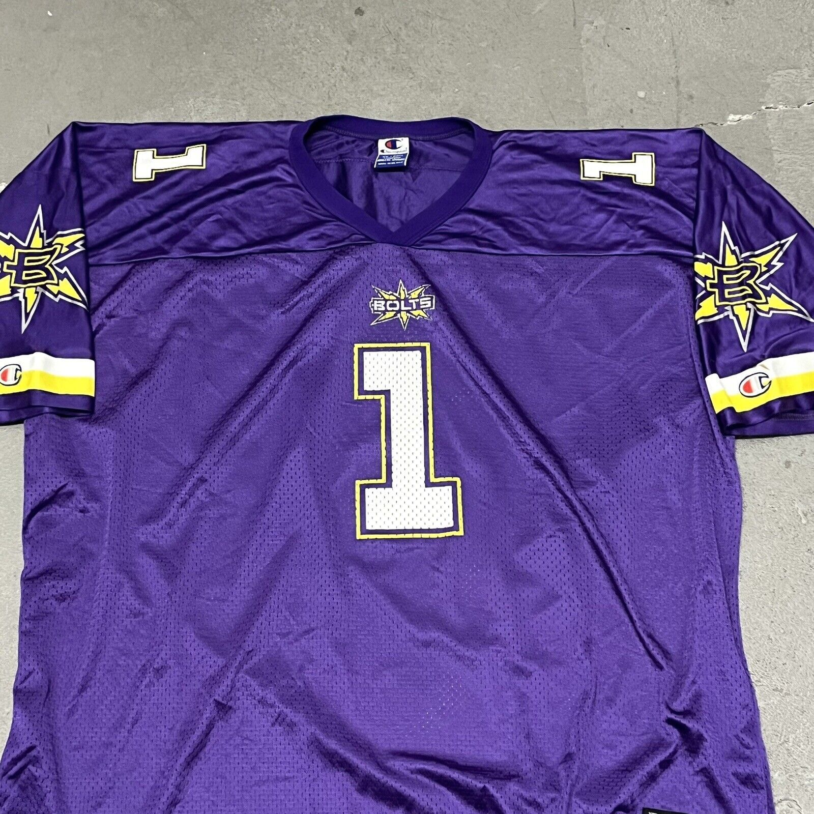 Champion Vintage 2000’s XFL Champion Birmingham Bolts Jersey XXL Size US XXL / EU 58 / 5 - 3 Thumbnail