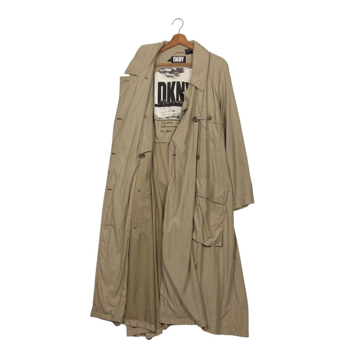 DKNY × Japanese Brand 🔥VINTAGE LONG JACKET DKNY BONDAGE PARACHUTE BIG LOGO LINING Size US M / EU 48-50 / 2 - 1 Thumbnail