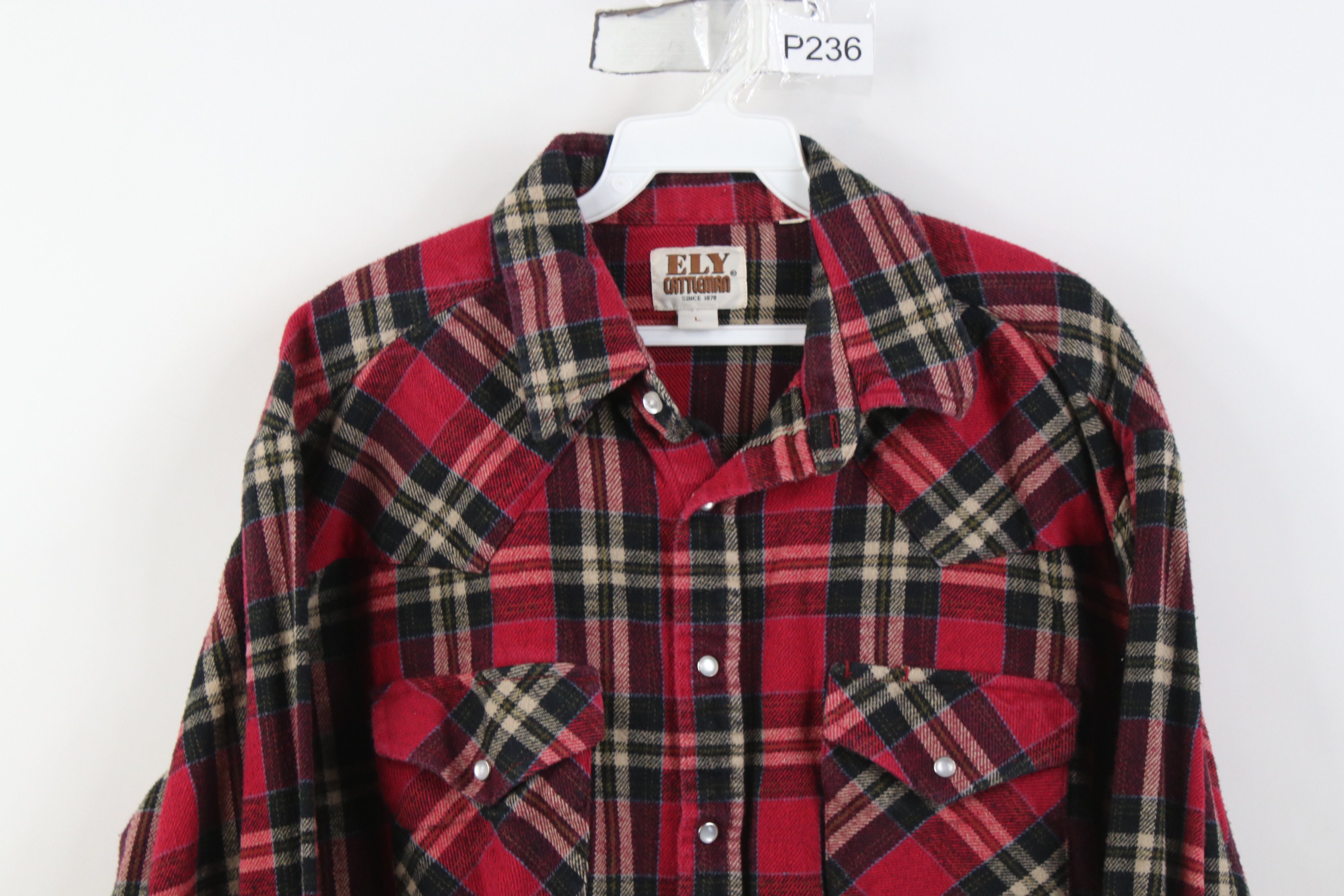 Vintage Vintage 90s Streetwear Western Flannel Snap Button Shirt Size US L / EU 52-54 / 3 - 2 Thumbnail