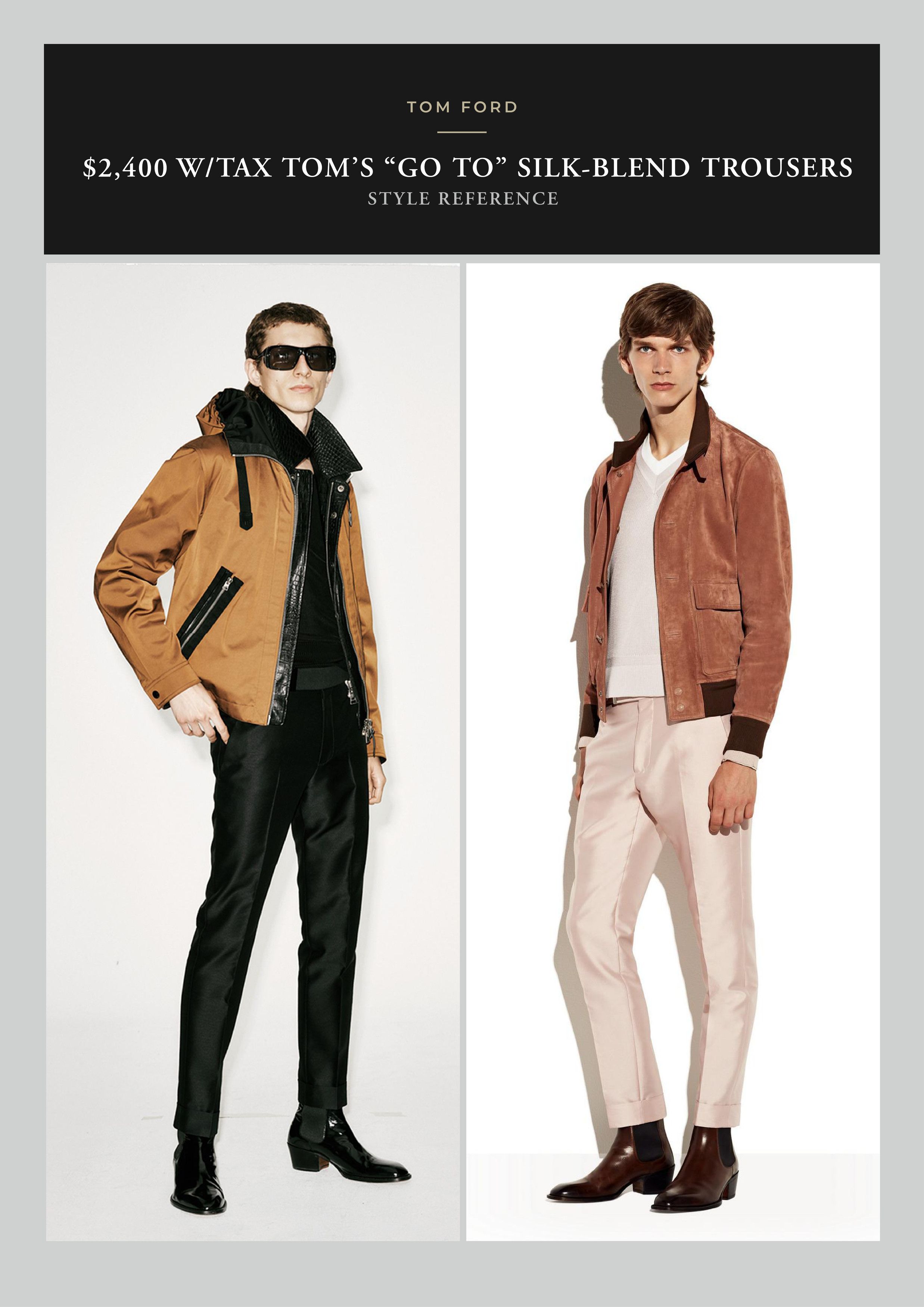 Tom Ford Best Dressed Rare $2,400 w/tax Metal Clip Silk Blend Pants Size US 34 / EU 50 - 20 Thumbnail