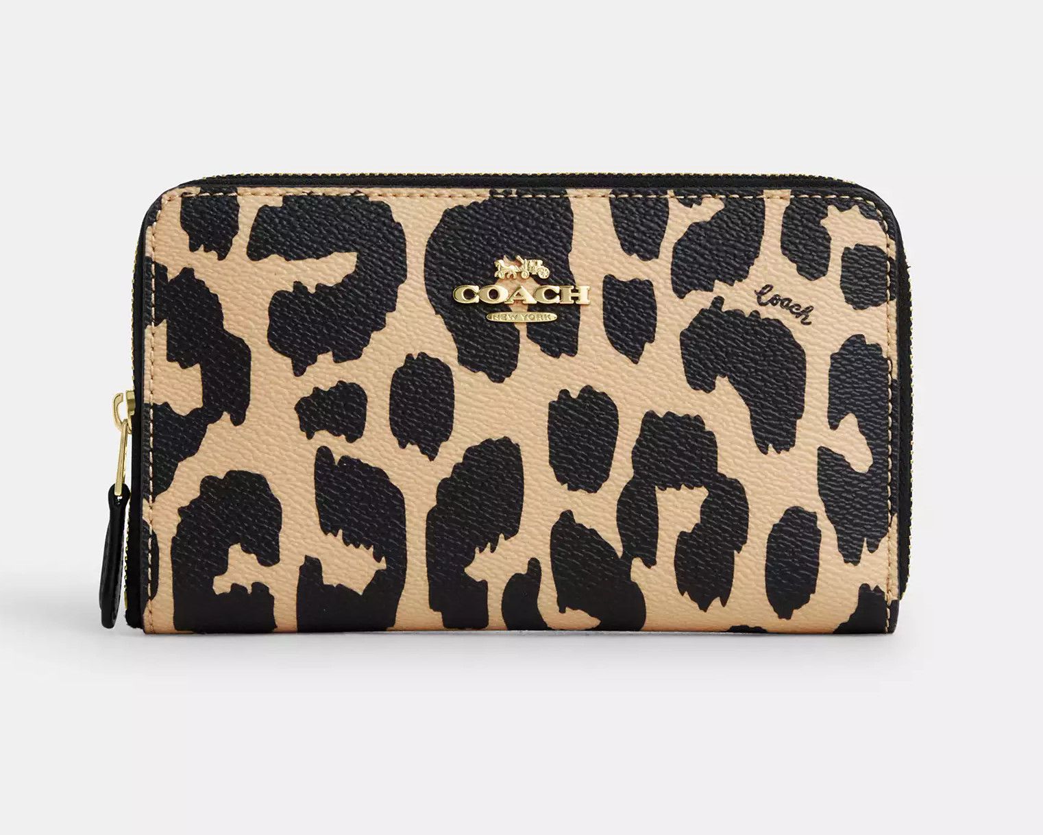 Coach Medium Id Zip Wallet With Leopard Print CW500 Size ONE SIZE - 4 Thumbnail