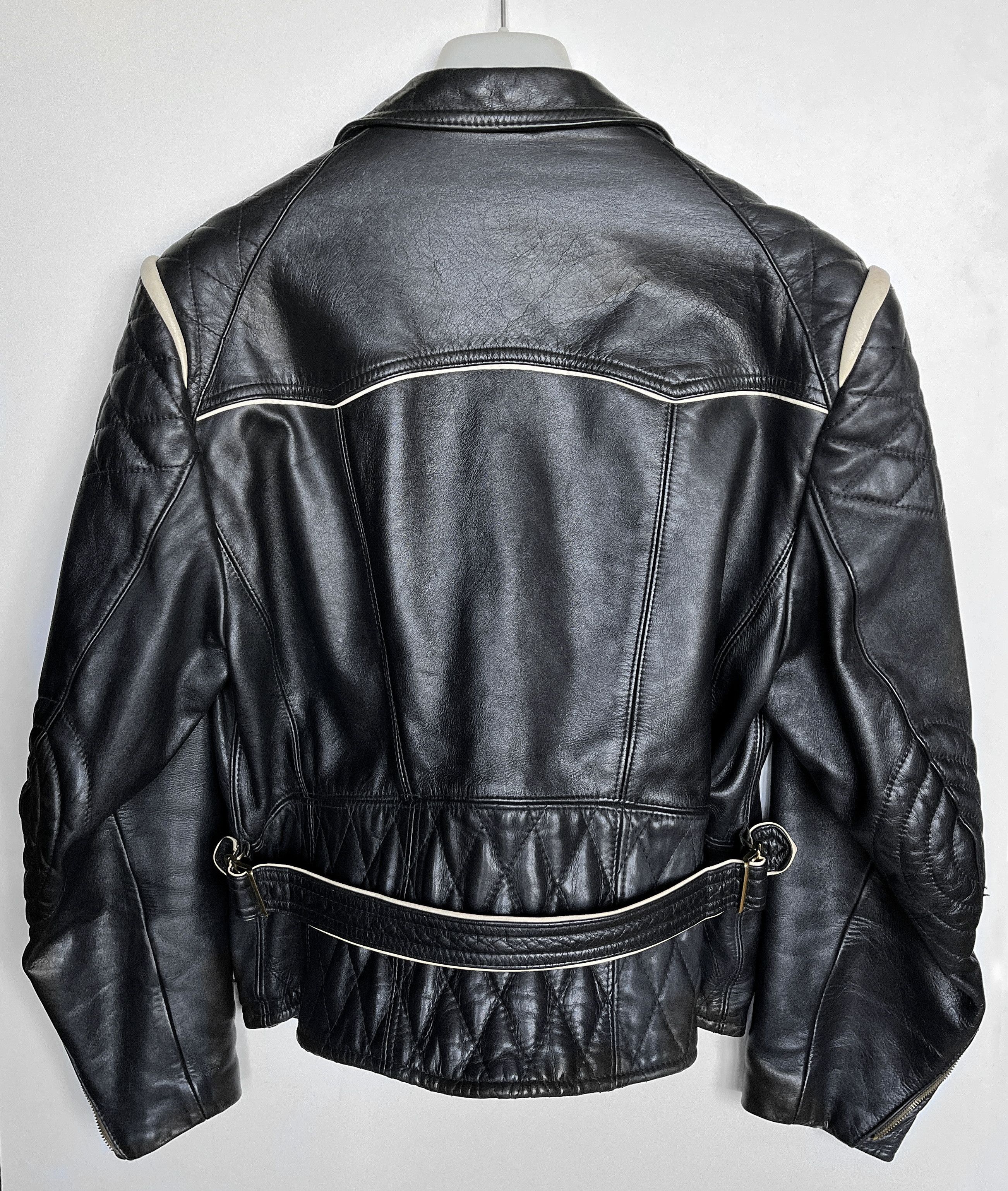 Vintage German Motorcycle Leather Jacket 1960's Size US L / EU 52-54 / 3 - 15 Thumbnail