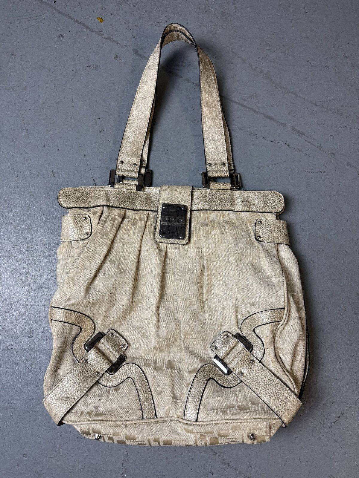 Guess Vintage Guess Beige Monogram Big Bag Size ONE SIZE - 1 Thumbnail
