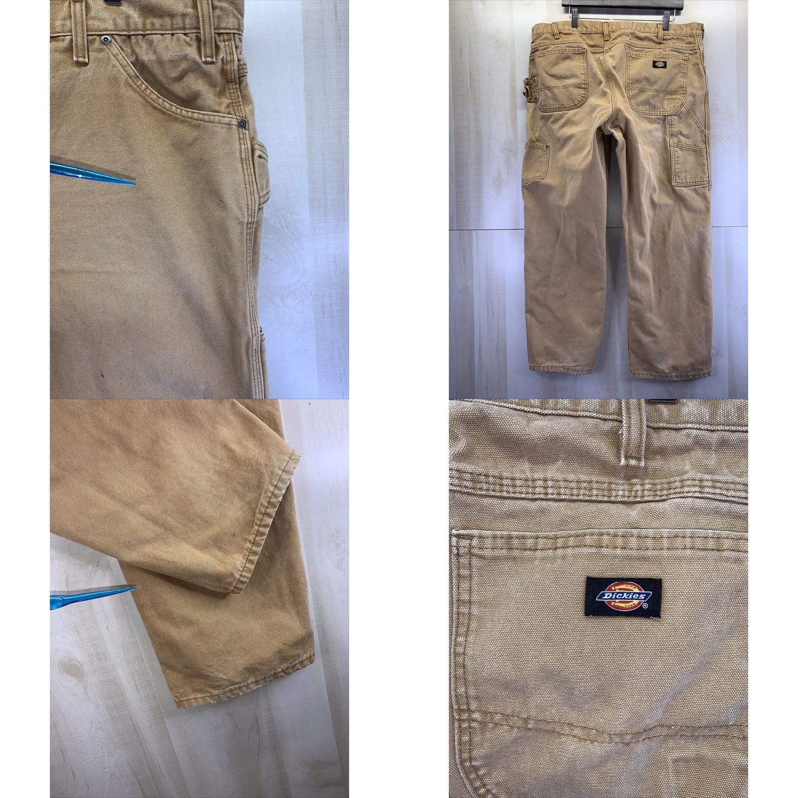 Dickies Dickies Carpenter Straight Leg Work Pants Tan Size 40x30-6685 Mens Regular Canvas Cargo Pocket Waist 40 In 40x30-6685 Size US 40 / EU 56 - 8 Thumbnail