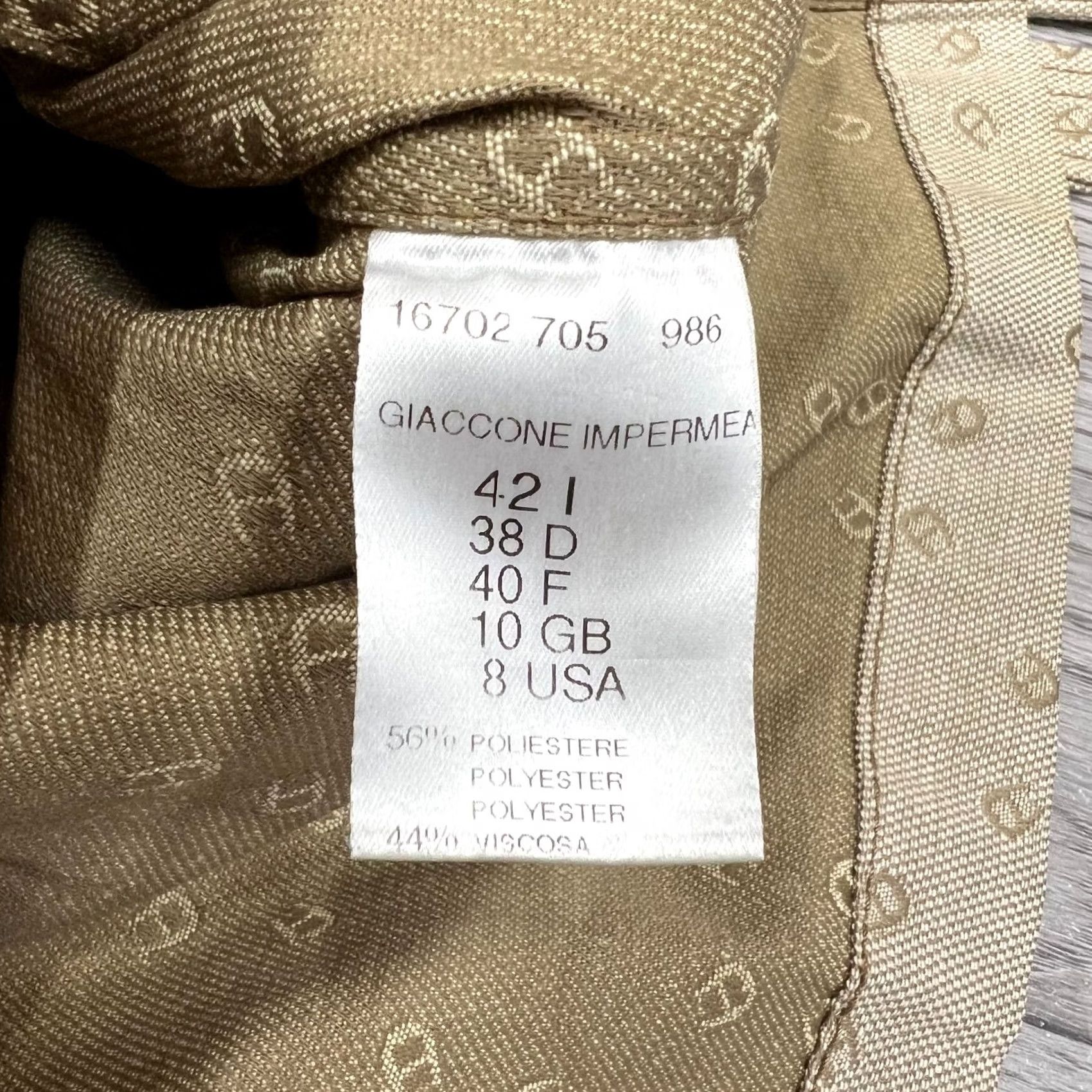 Aigner VINTAGE Aigner Monogram Coat Women M Beige USA 8 10 Jacket Size M / US 6-8 / IT 42-44 - 4 Thumbnail