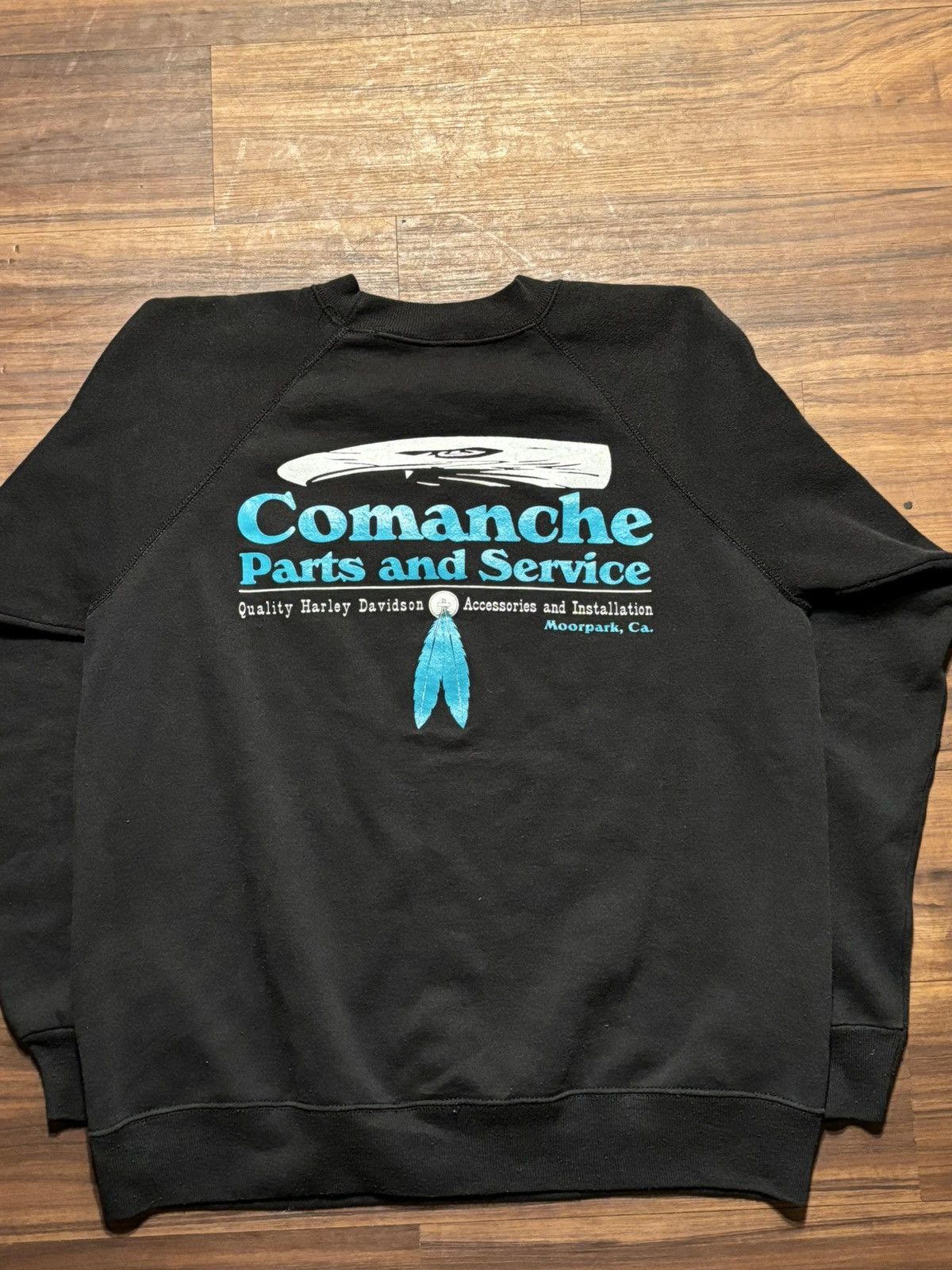Harley Davidson × Vintage Vintage 80s Harley Davidson Commanche Crewneck Size US L / EU 52-54 / 3 - 4 Thumbnail
