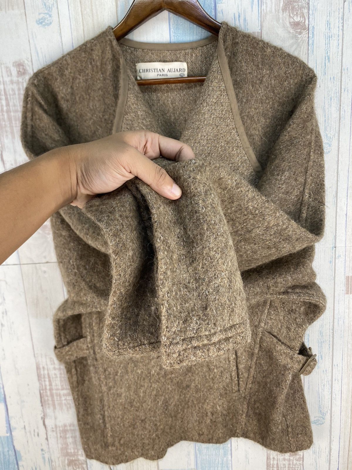 Designer × Vintage Vintage Christian Aujard Paris Wool Cardigan Jacket Size US L / EU 52-54 / 3 - 10 Thumbnail