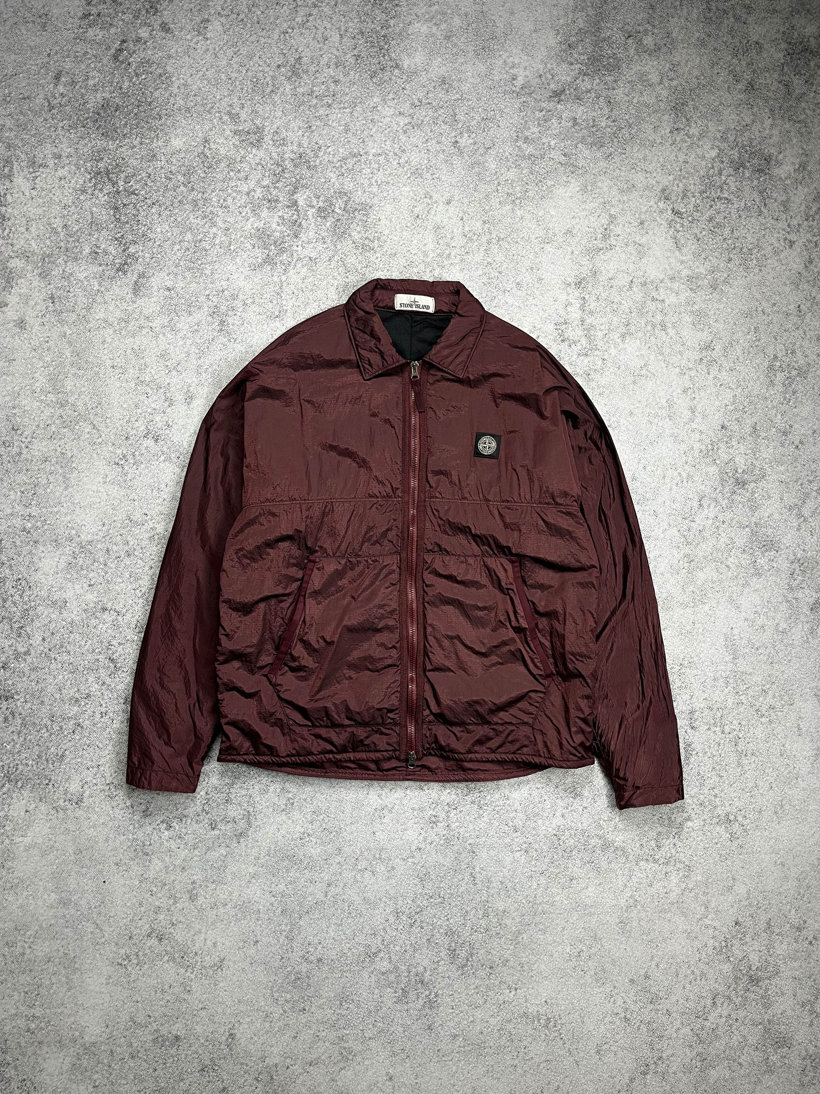 image of Stone Island Nylon Metal Patch Program Jacket in Red, Men's (Size Medium)