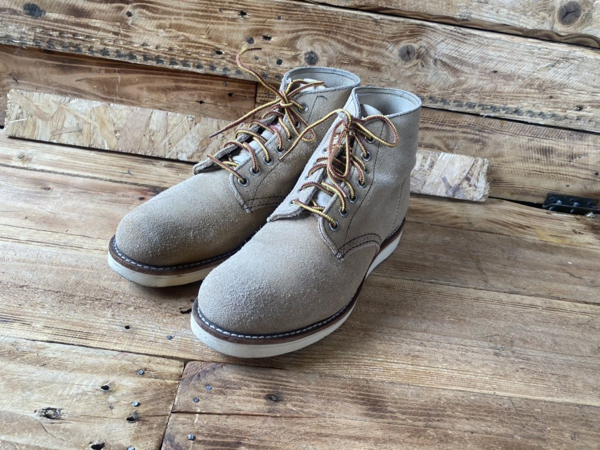 Redwing roundtoe tan brown suede leather boots sz 39