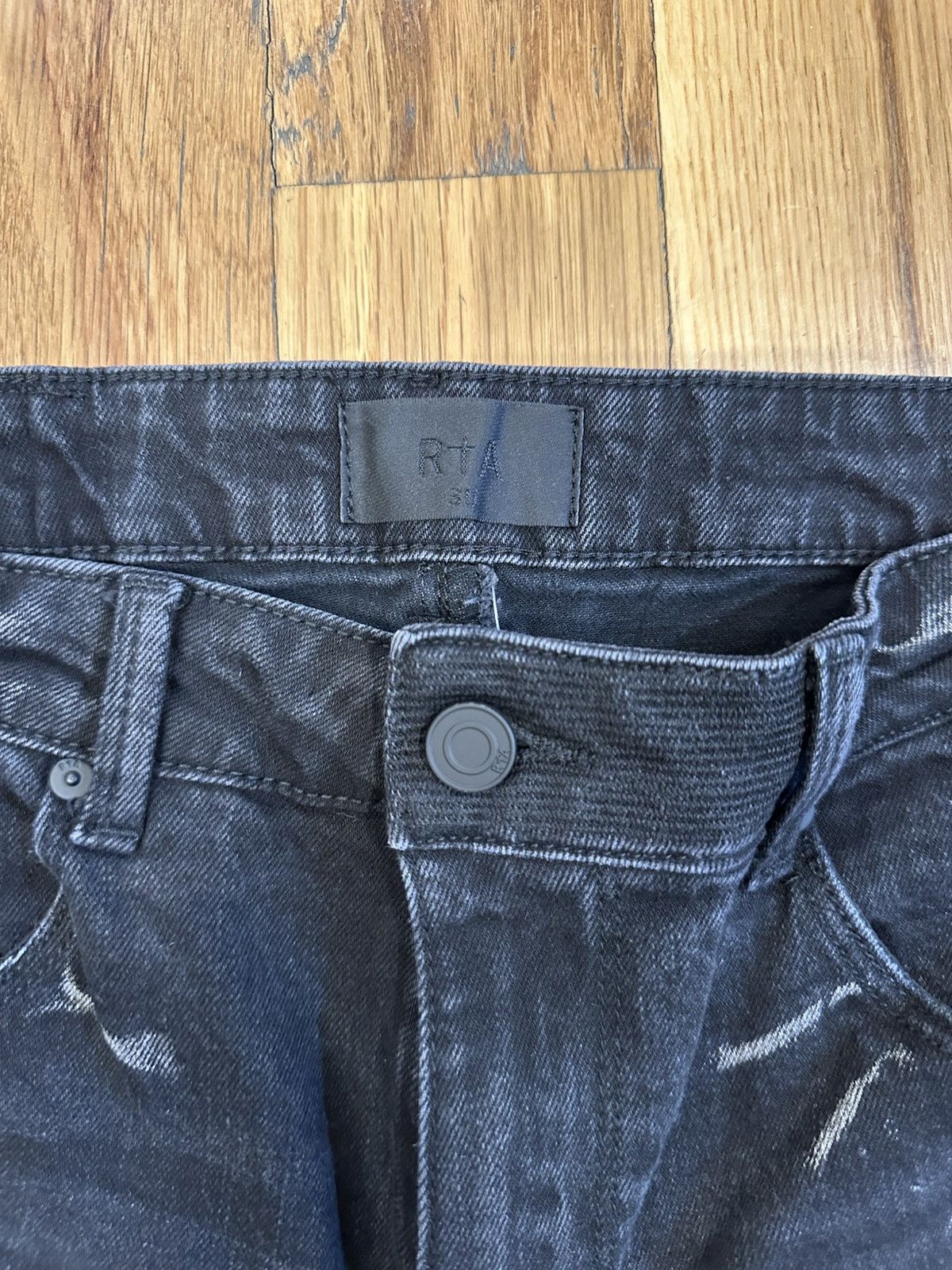 Rta Rta Small White Spell Black Denim Jeans Size 30 Size US 30 / EU 46 - 3 Thumbnail
