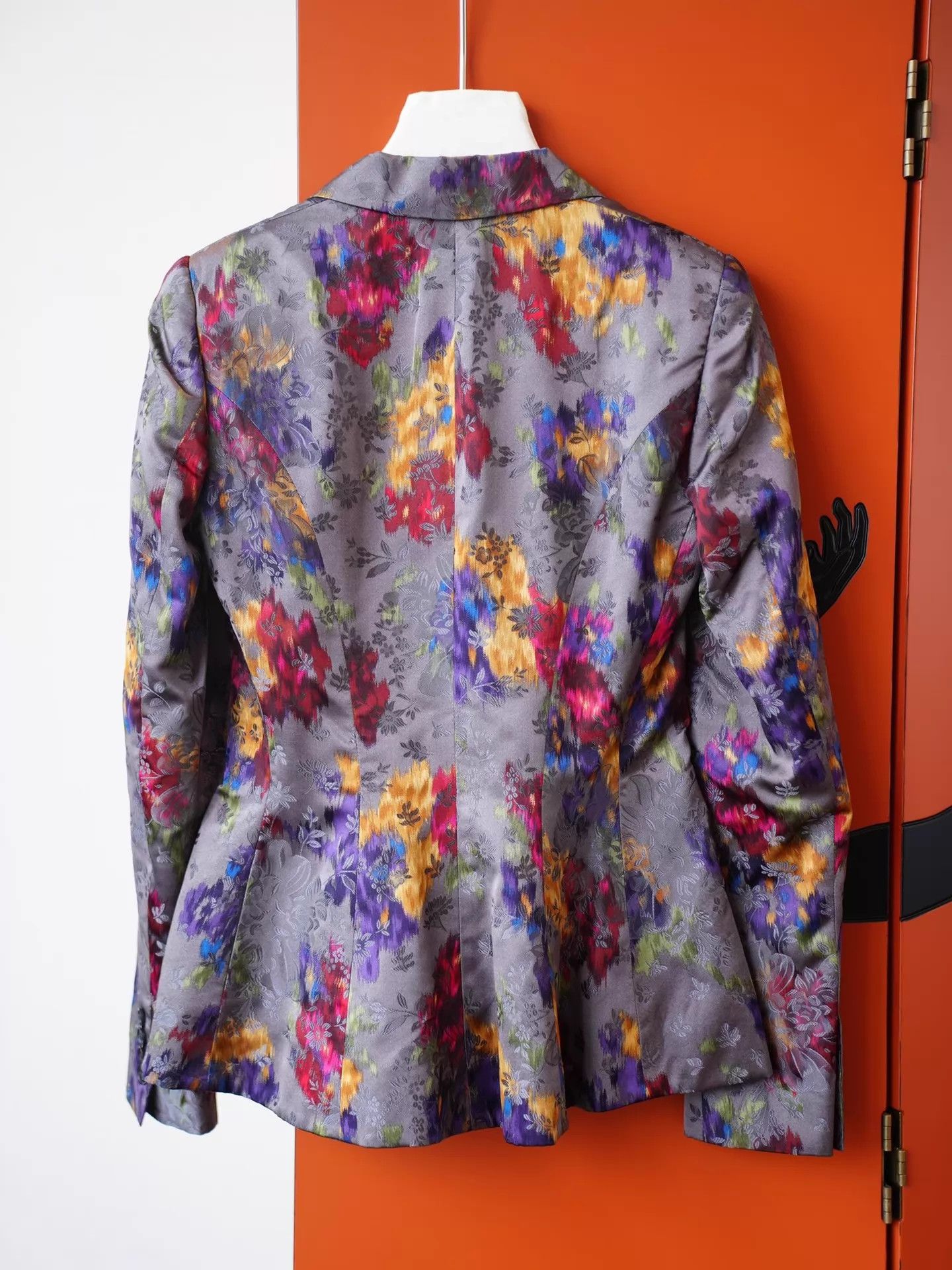 Polo Ralph Lauren RL Vintage Black Label Silk Brocade Waist-Cinched Blazer US4 Size S / US 4 / IT 40 - 3 Thumbnail