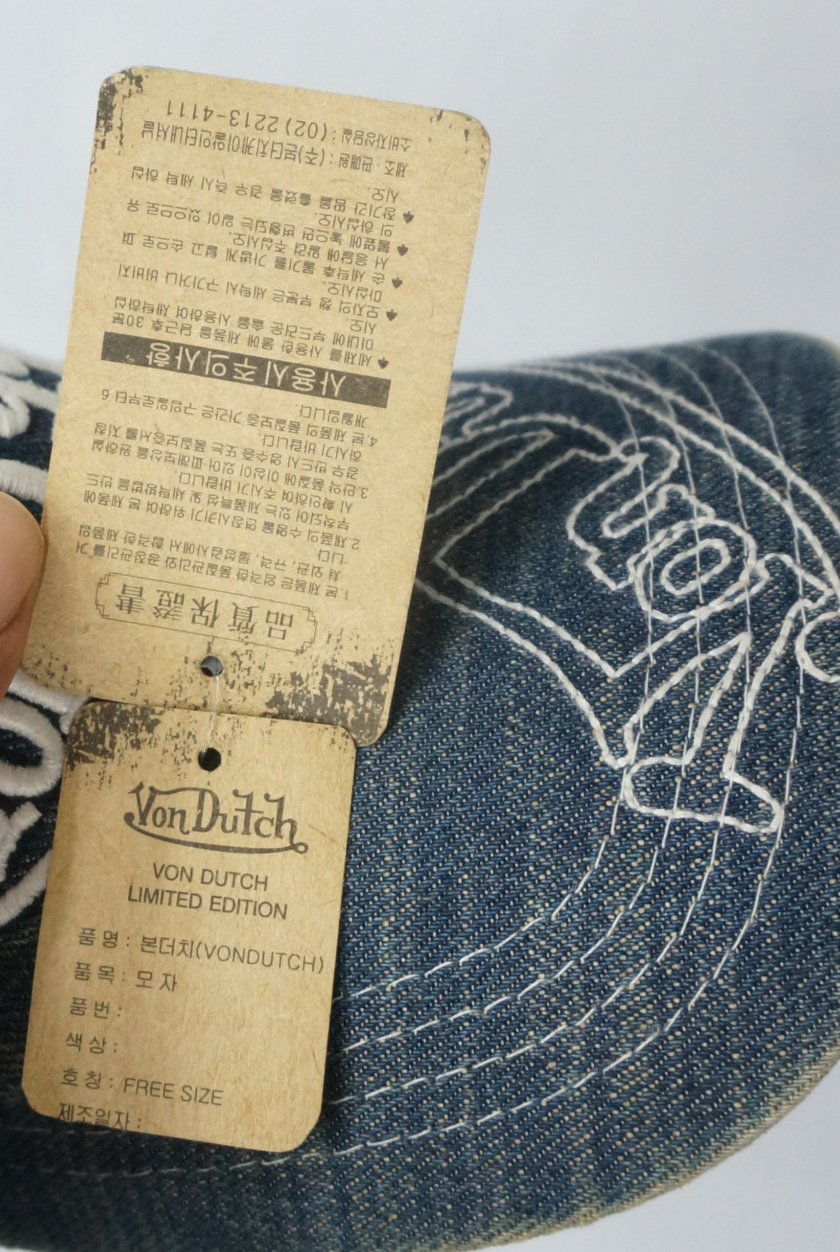 Von Dutch Rare VON DUTCH Limited Edition NOS Vintage Denim Half Cap Size ONE SIZE - 8 Thumbnail