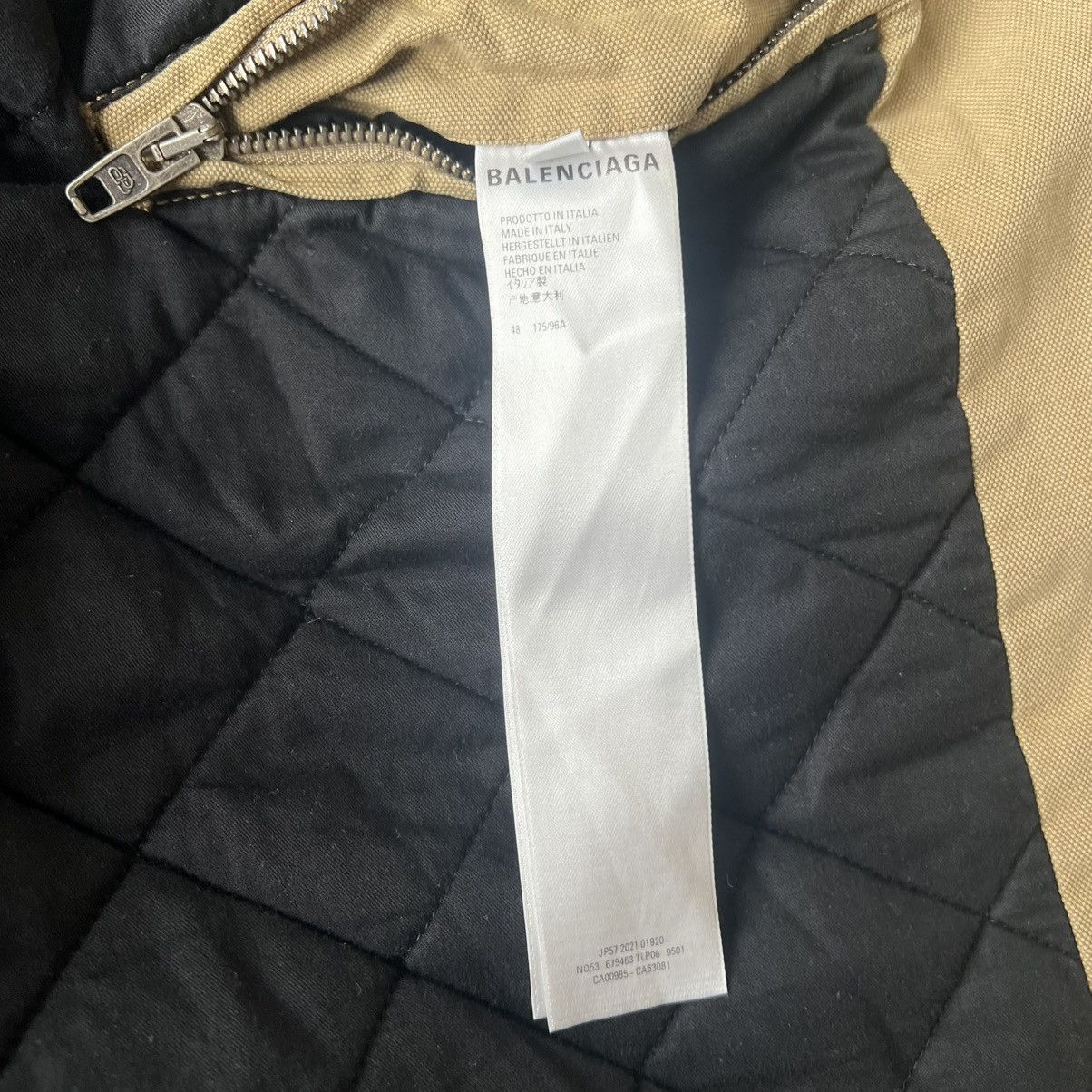 Balenciaga Balenciaga Leather Collar Workwear Jacket Size US M / EU 48-50 / 2 - 9 Thumbnail