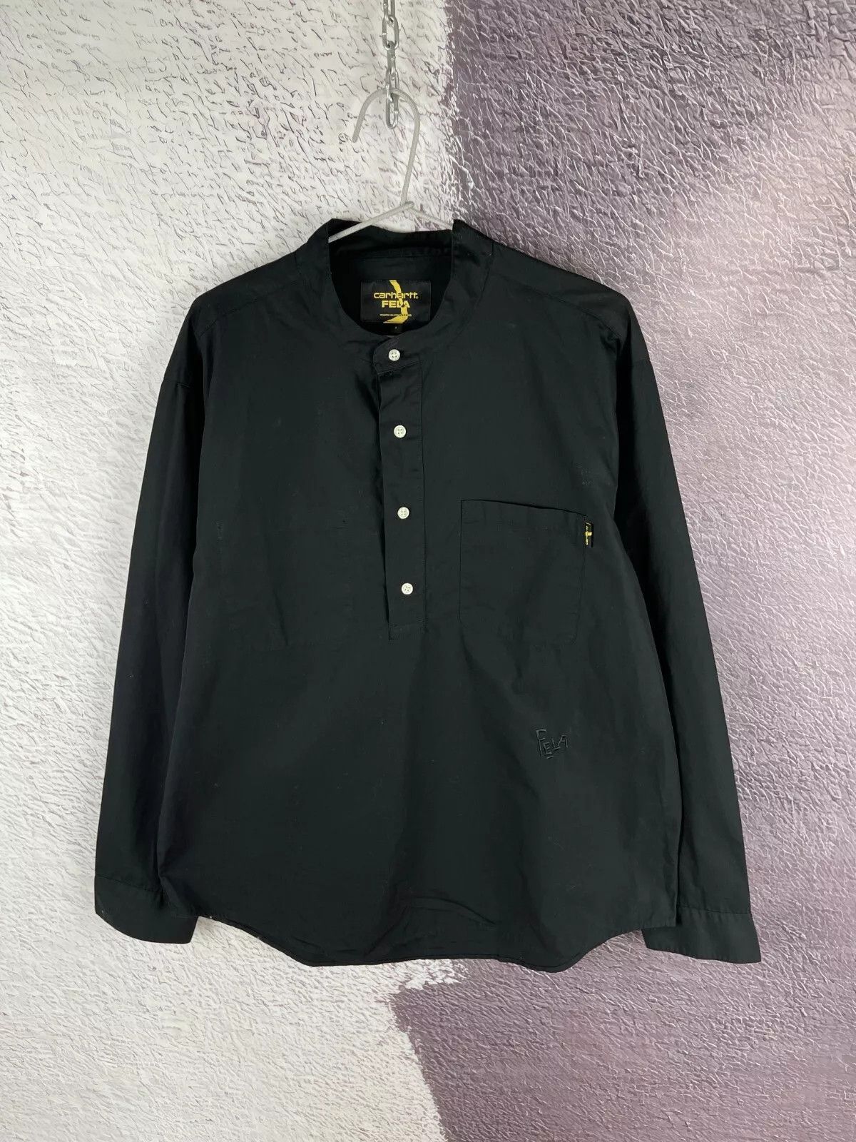 Carhartt Carhartt x Fela LS F.Kuti Half placket shirt colarless logo Size US L / EU 52-54 / 3 - 3 Thumbnail