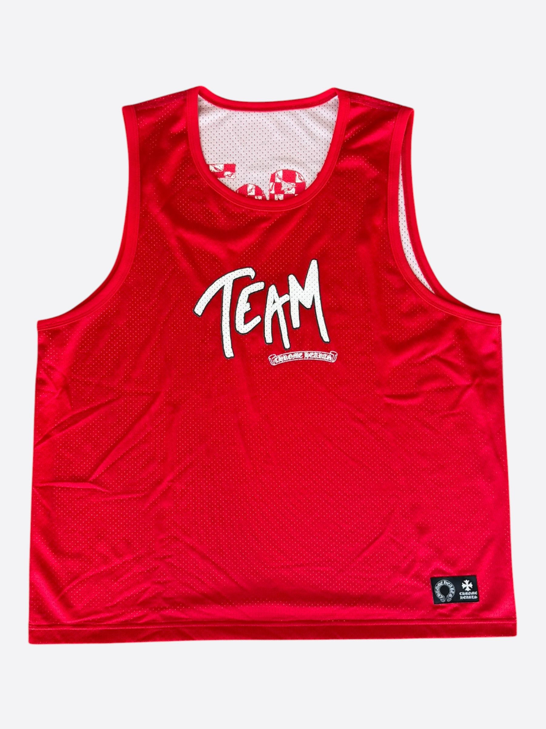 Chrome Hearts Matty Boy Red & White Team Form Reversible Mesh Jersey Size US XL / EU 56 / 4 - 1 Thumbnail