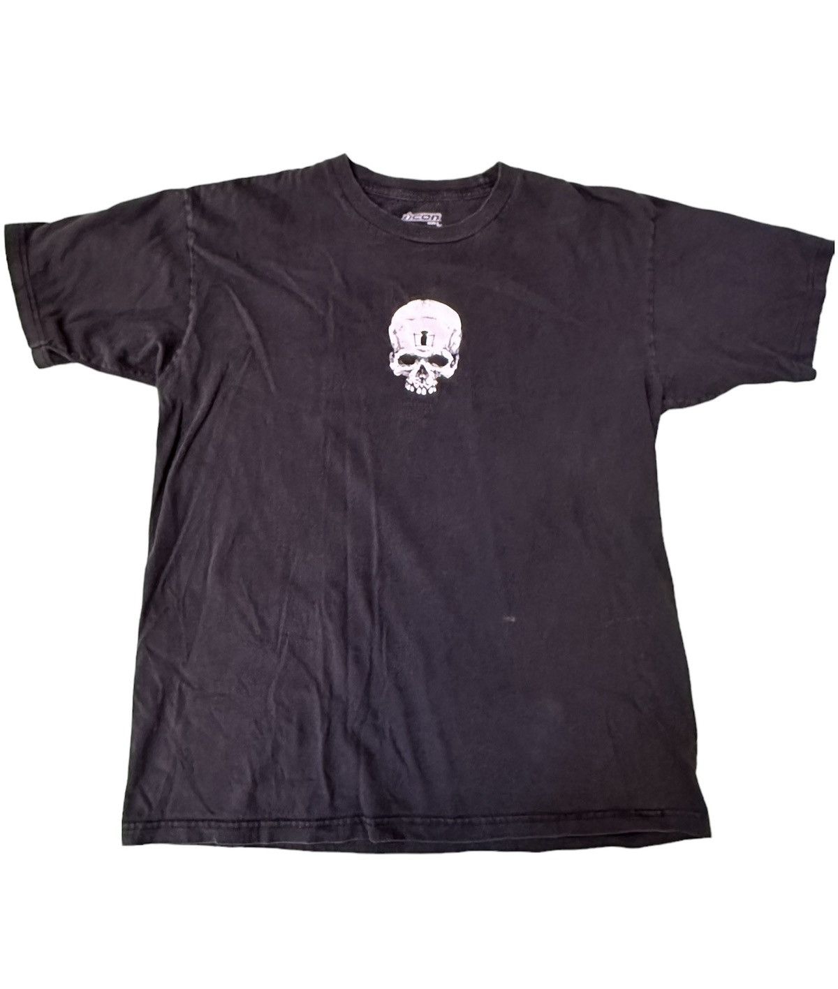 Japanese Brand × Vintage Black Skull Icon Tee Size US L / EU 52-54 / 3 - 3 Thumbnail