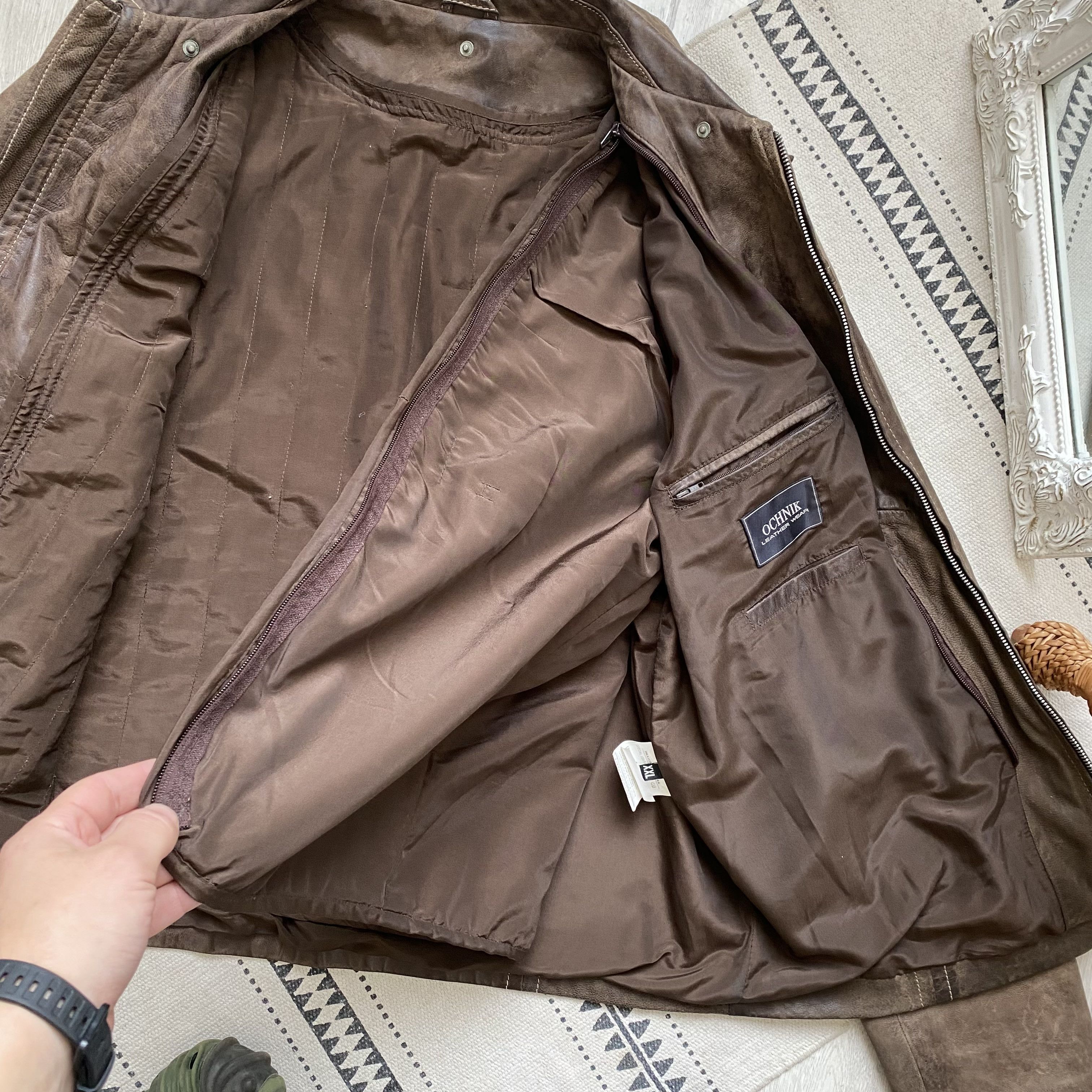 Genuine Leather Vintage Real leather jacket brown American Marlboro Style Size US XL / EU 56 / 4 - 11 Thumbnail