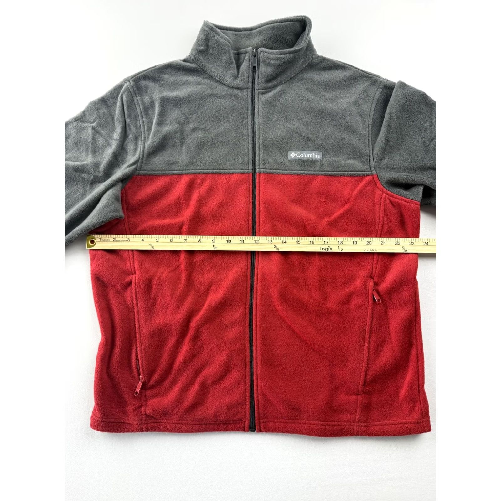 Vintage Columbia Jacket Mens Large Red Gray Fleece Full Zip Pockets Outdoor Hiking Size US L / EU 52-54 / 3 - 5 Thumbnail