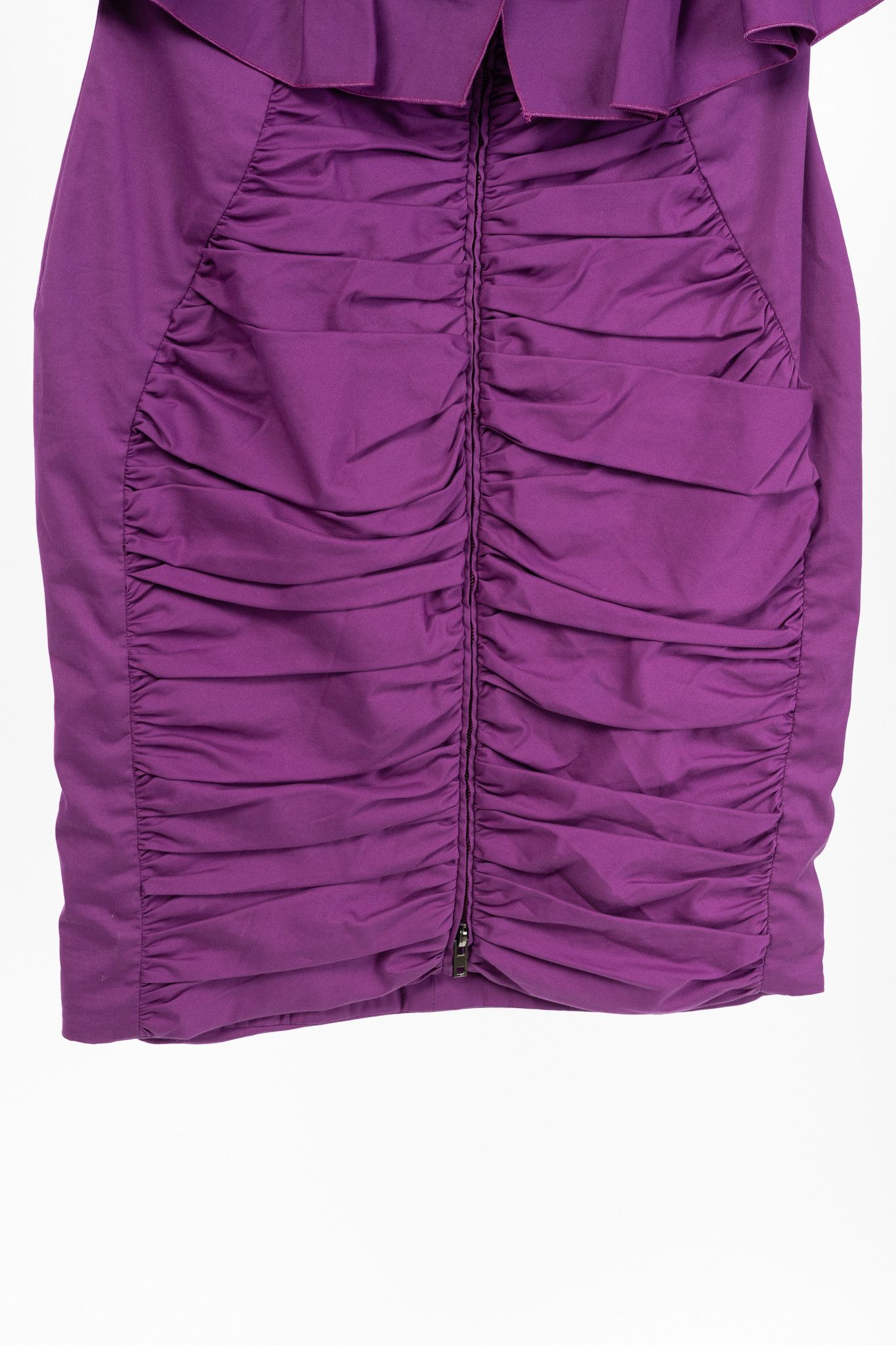 Miu Miu Miu Miu Cruise 2009 Cotton Ruched Ruffle Strapless Minidress Size M / US 6-8 / IT 42-44 - 6 Thumbnail