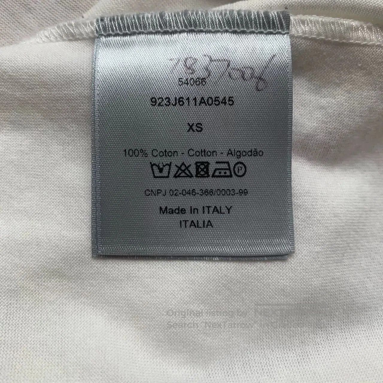 Dior white logo embroidered cotton t-shirt for men. Size US XS / EU 42 / 0 - 7 Thumbnail