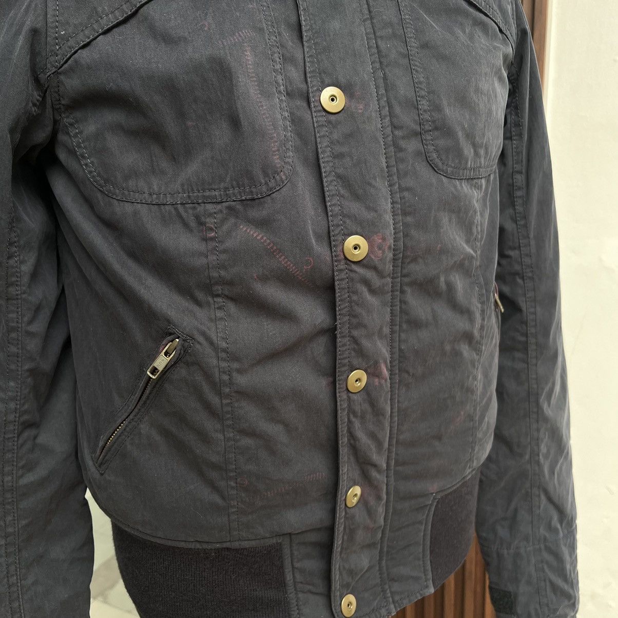 Japanese Brand Fux Faur Jacket Hooded Bomber "Flash Report" Size L / US 10 / IT 46 - 10 Thumbnail