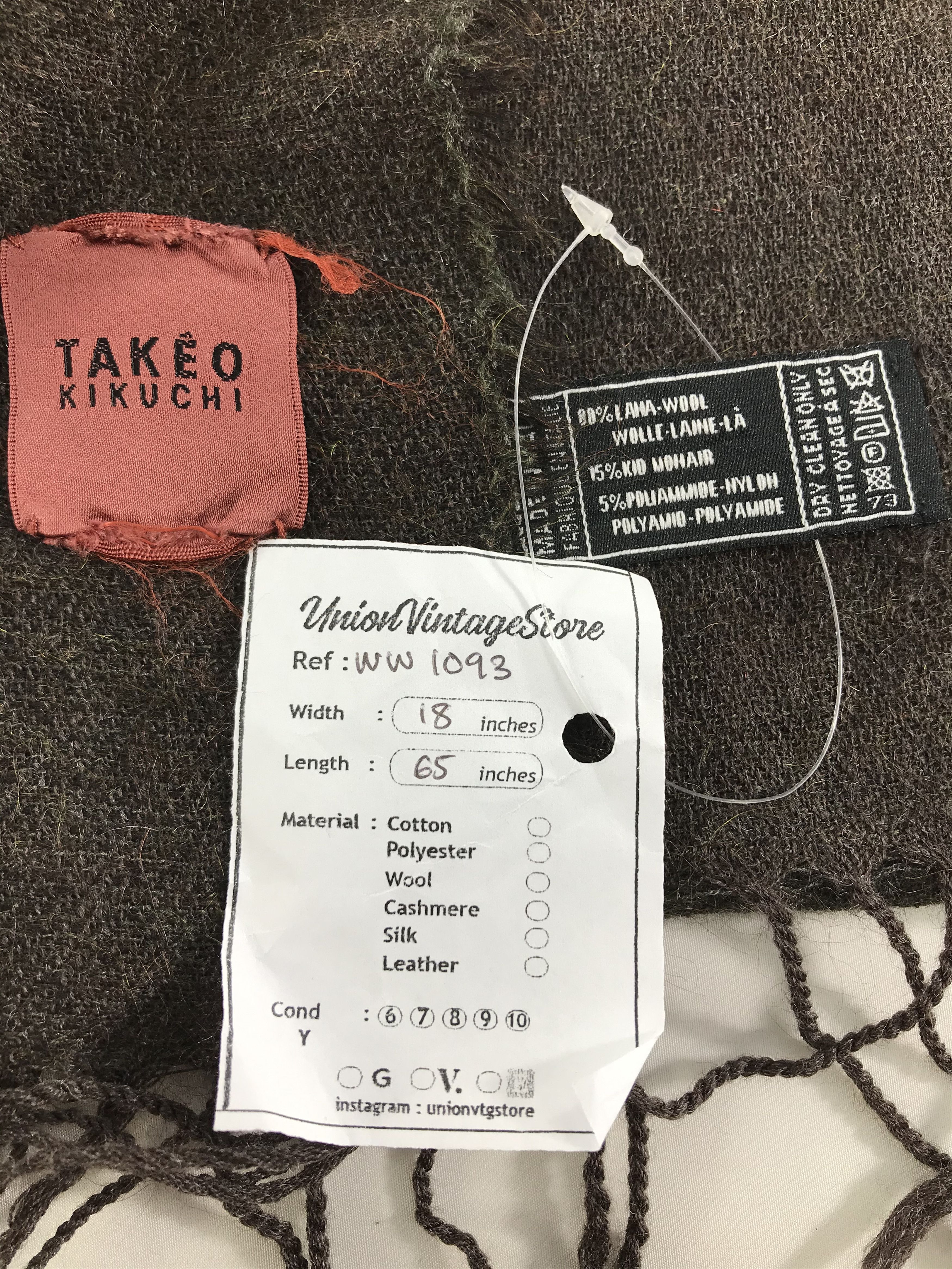 Takeo Kikuchi Takeo Kikuchi Scarf / Muffler / Neckwear - WW1093 Size ONE SIZE - 4 Thumbnail