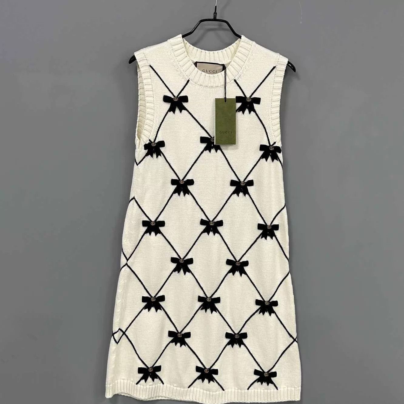 Gucci GUCCI GG All Over Print Bow Sleeveless Dress M Size M / US 6-8 / IT 42-44 - 1 Thumbnail