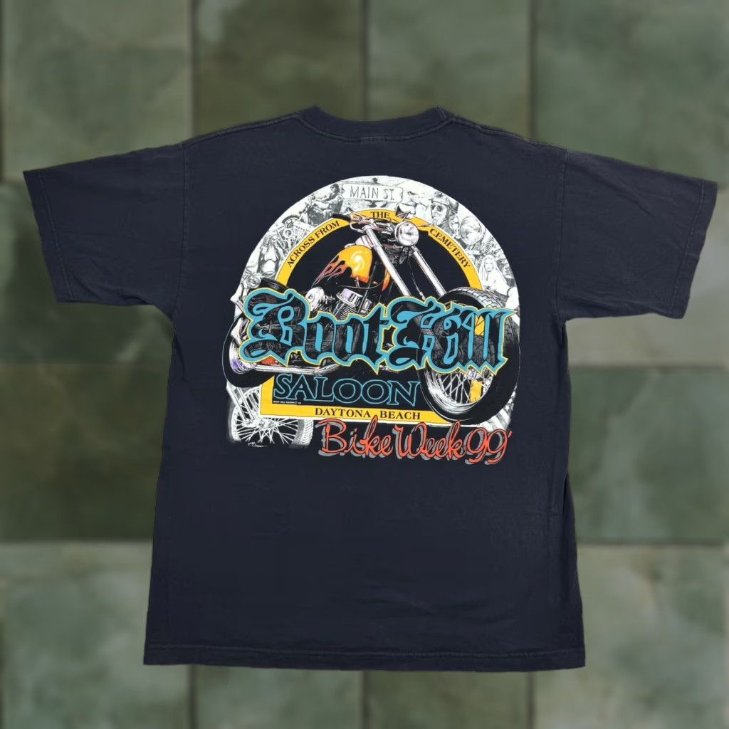 Vintage VINTAGE Boothill Saloon T Shirt Adult Large Biker Bar Bike Week 1999 USA 90s Mens Size US L / EU 52-54 / 3 - 1 Thumbnail