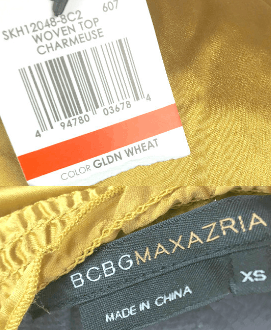 Bcbgmaxazria NEW BCBGMAXAZRIA Gold Satin Blouse Size XS / US 0-2 / IT 36-38 - 6 Thumbnail